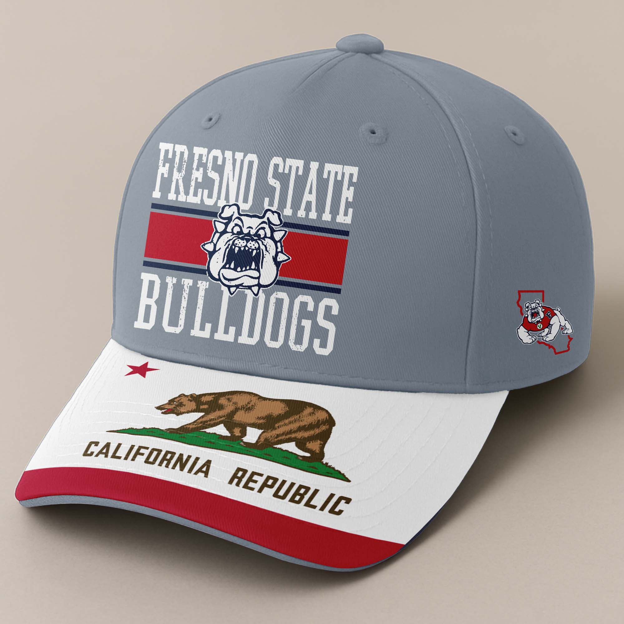 Fresno State Bulldogs football Embroidered and Printed Cap PT72408