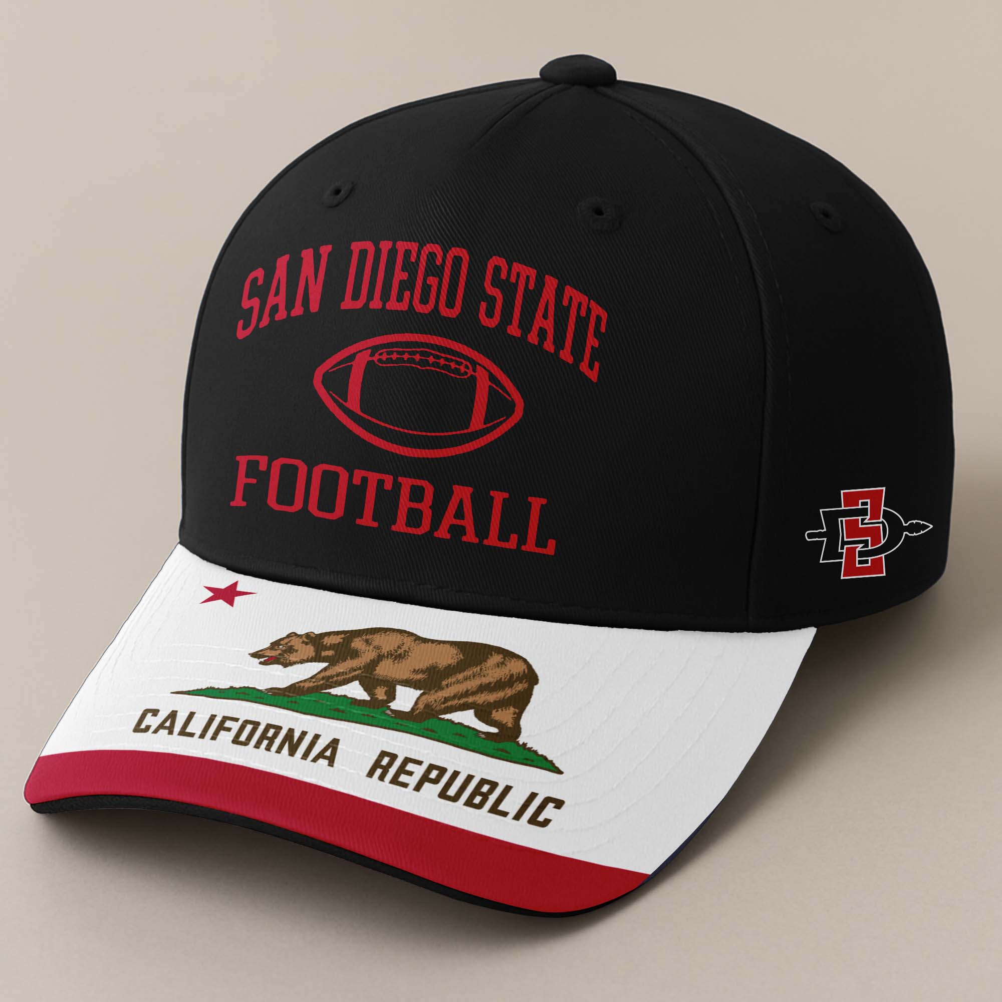 San Diego State Aztecs Embroidered and Printed Cap PT72410