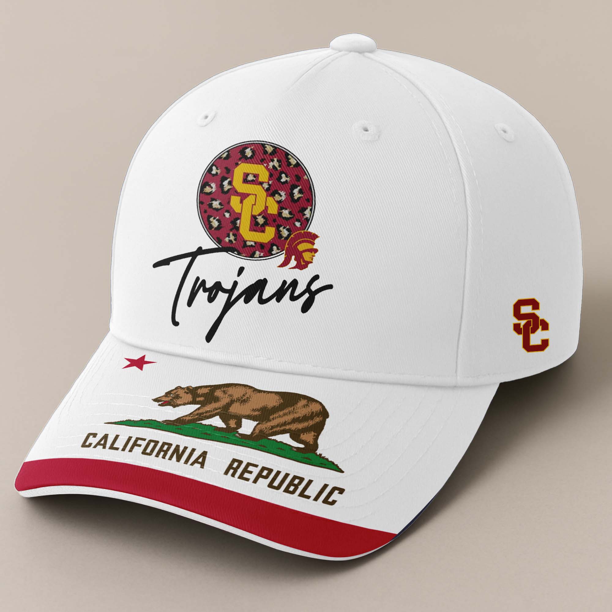 USC Trojans and Women of Troy Embroidered and Printed Cap PT72427