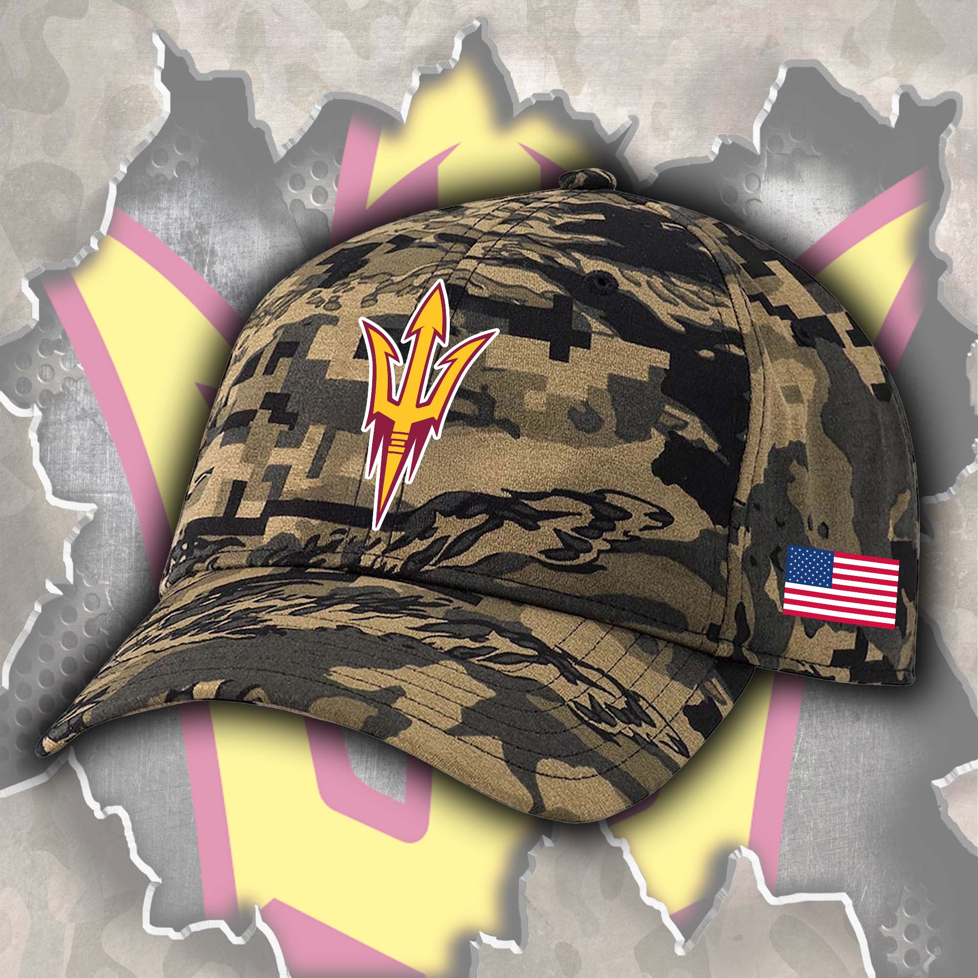 Arizona State Sun Devils Embroidered and Printed Cap PT72452