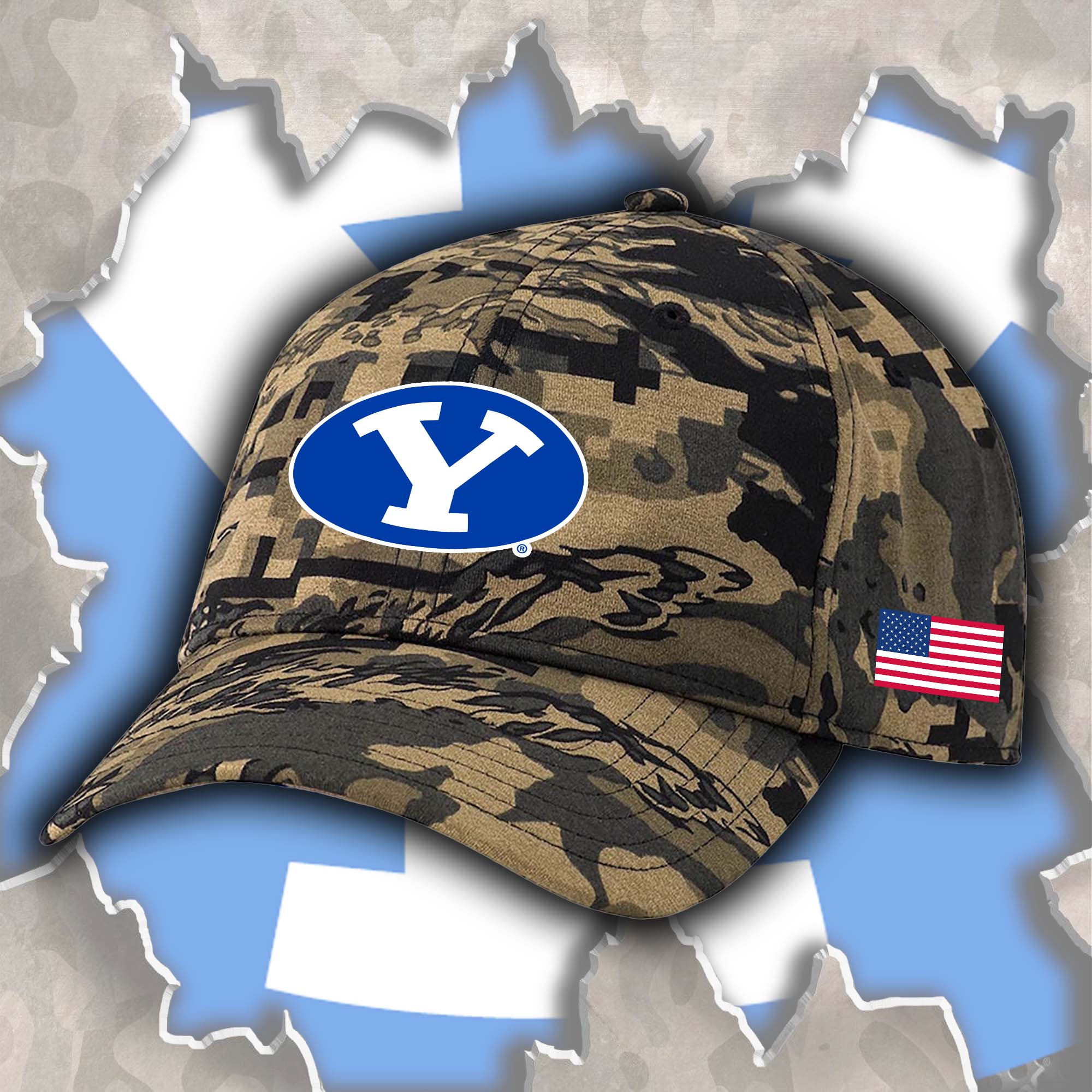 BYU Cougars Embroidered and Printed Cap PT72458