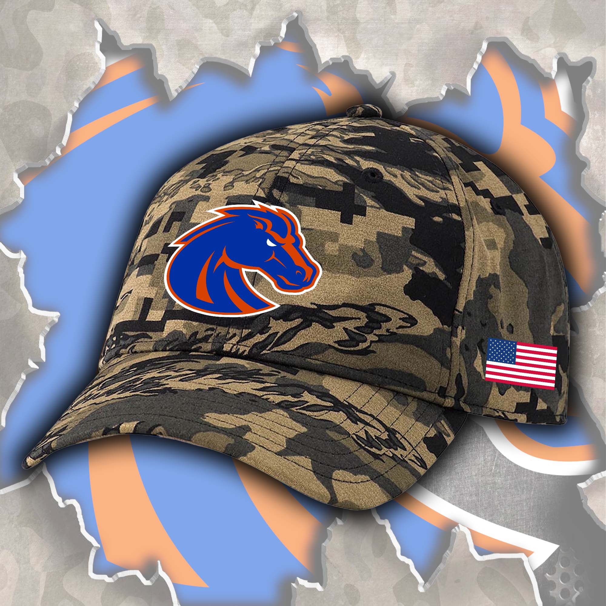 Boise State Broncos Embroidered and Printed Cap PT72457