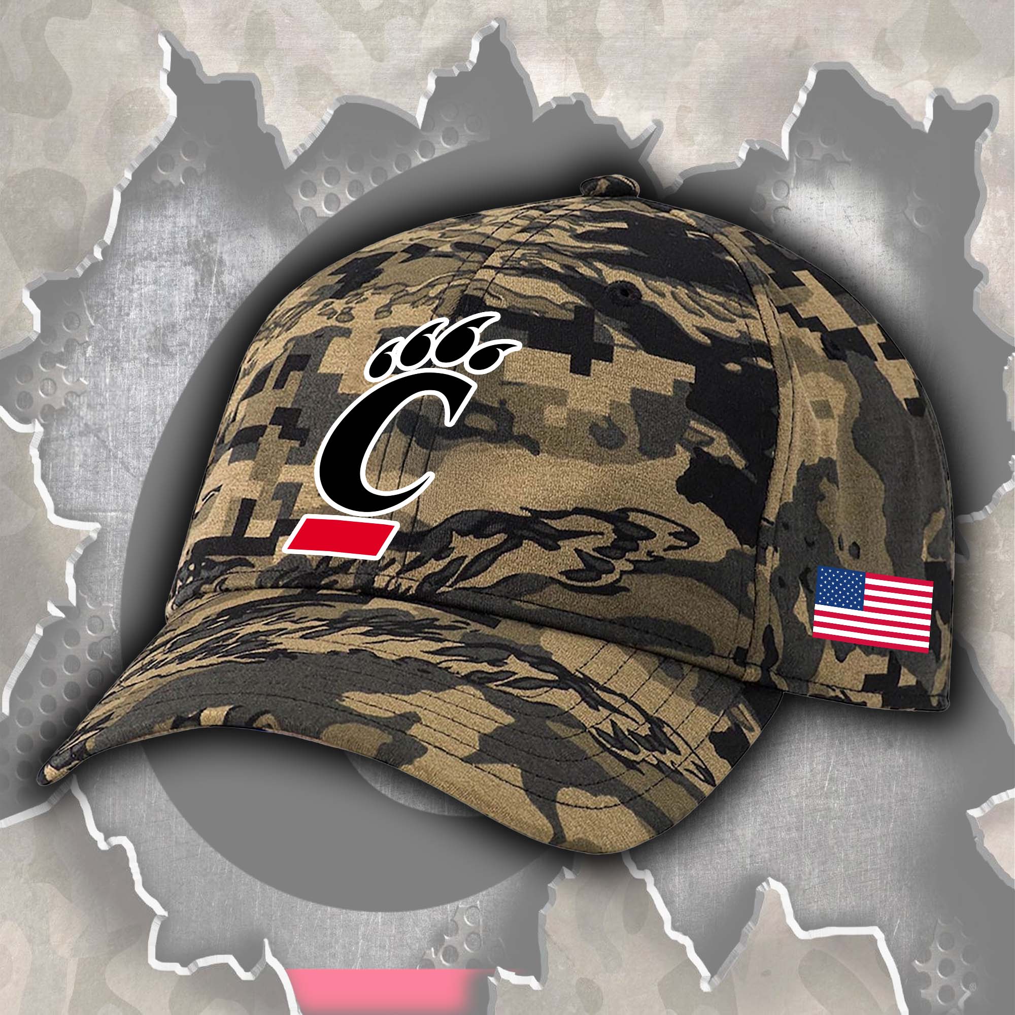 Cincinnati Bearcats Embroidered and Printed Cap PT72460