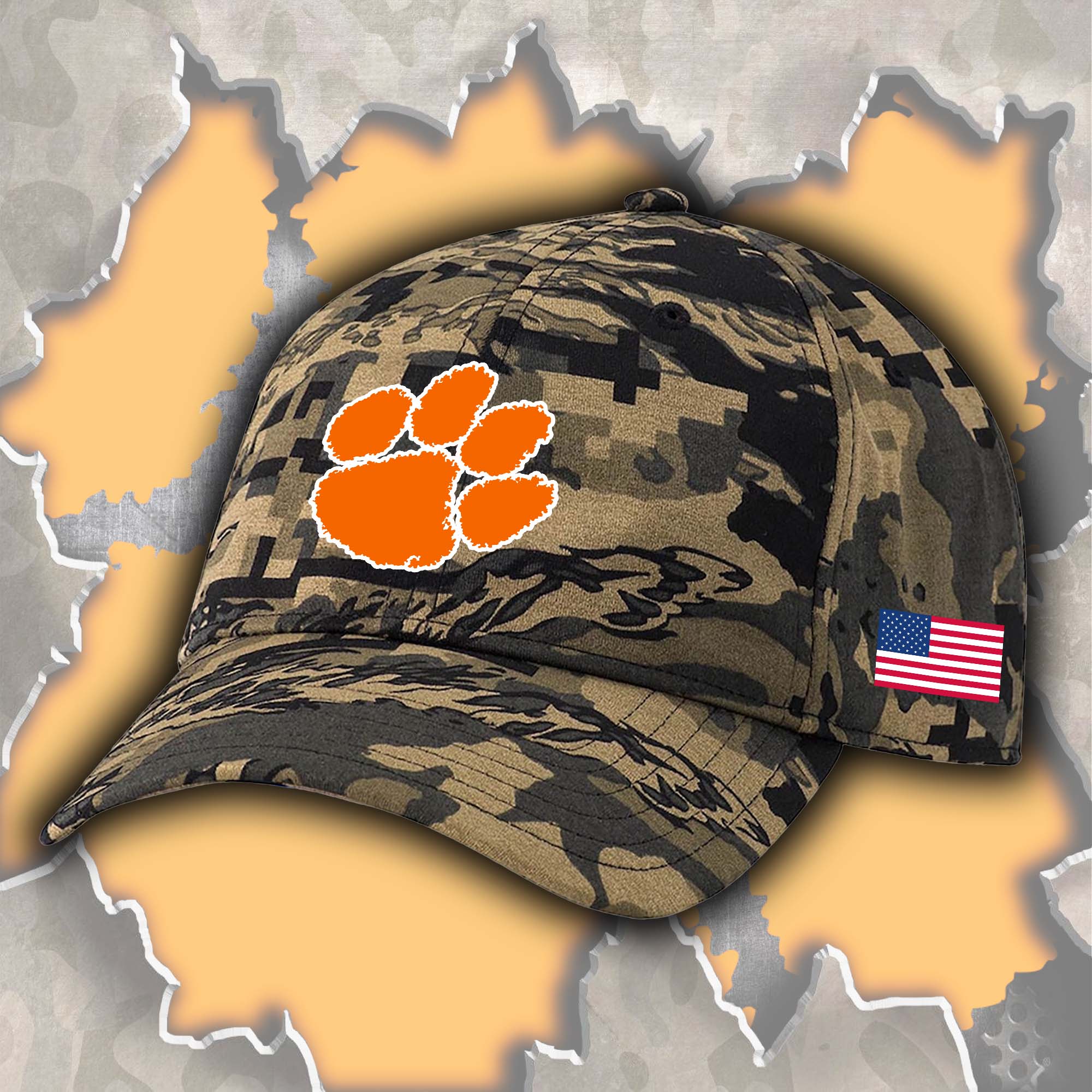 Clemson Tigers Embroidered and Printed Cap PT72461