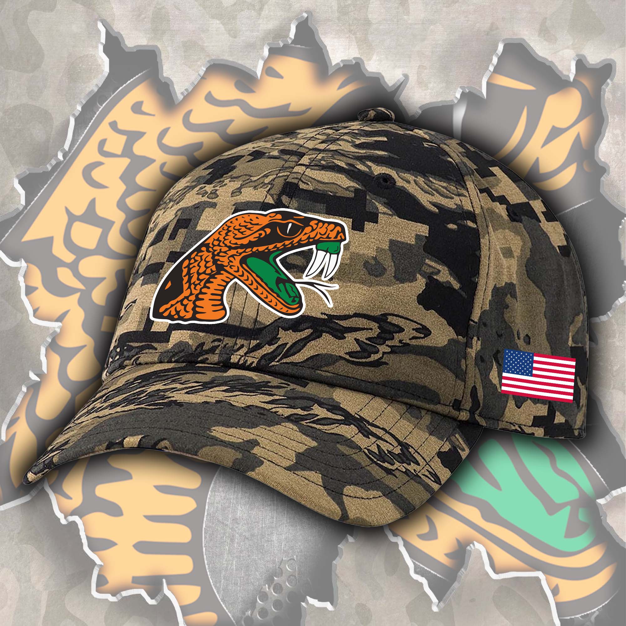Florida A&M Rattlers Embroidered and Printed Cap PT72463