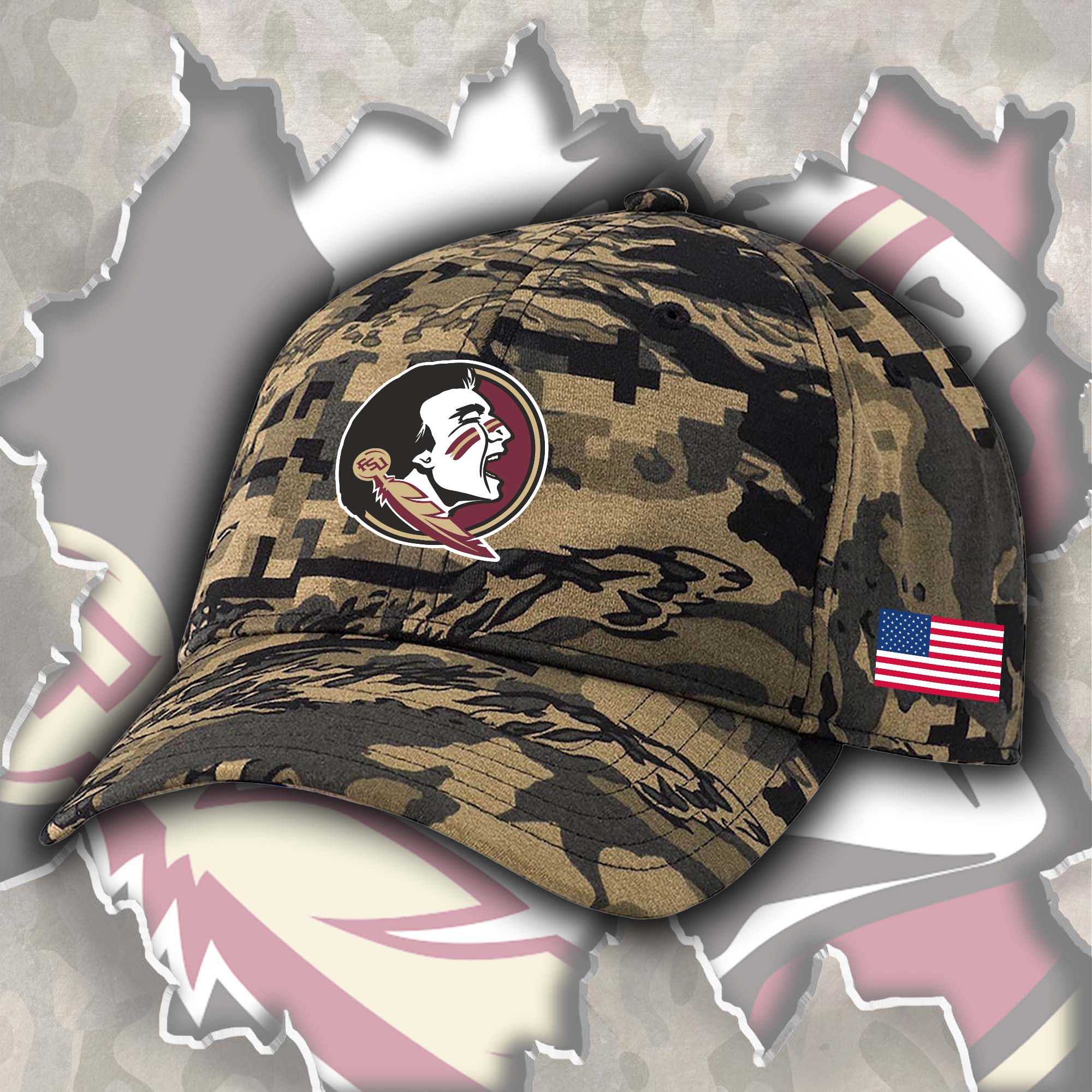 Florida State Seminoles Embroidered and Printed Cap PT72466
