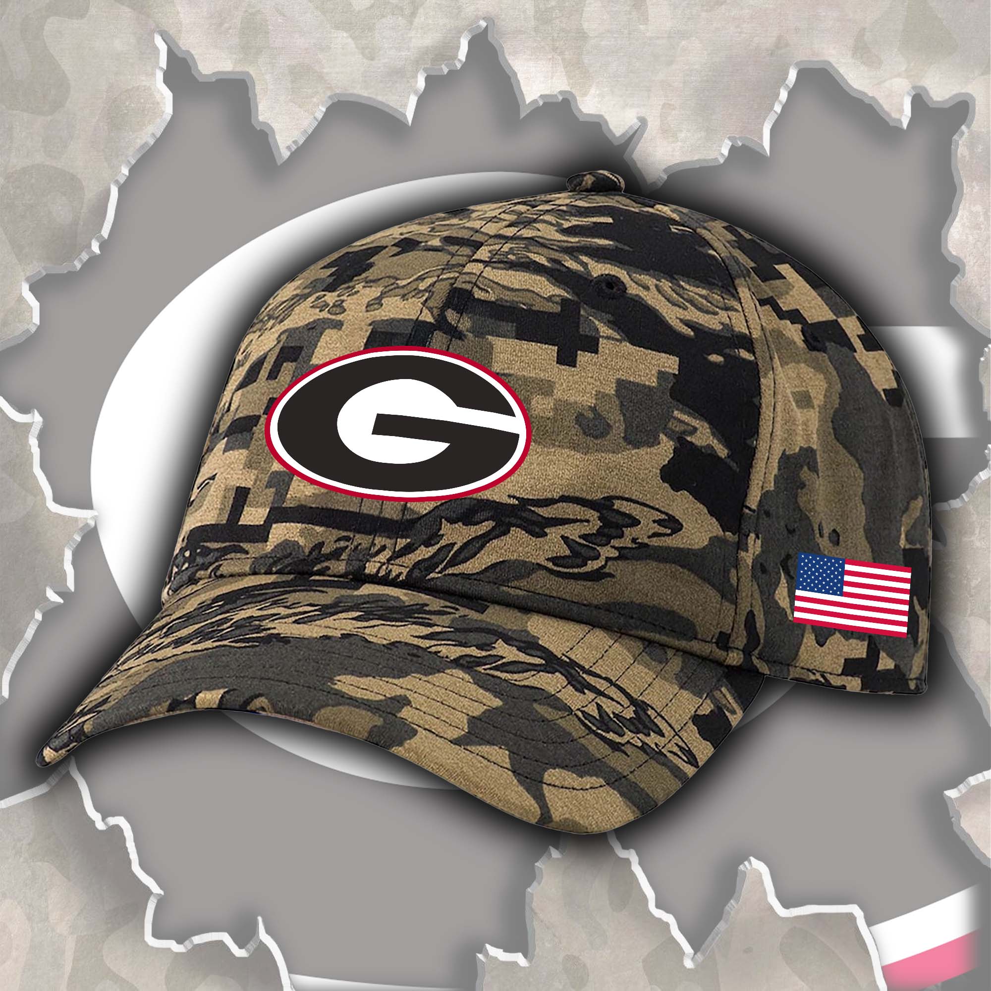 Georgia Bulldogs Embroidered and Printed Cap PT72467