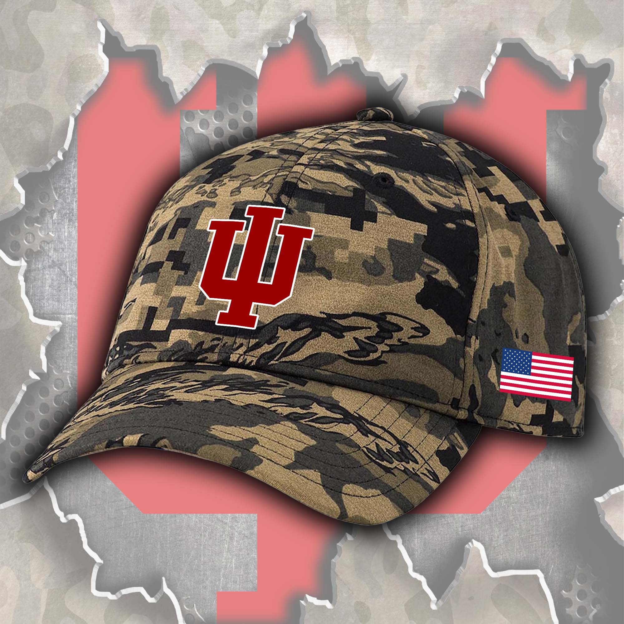 Indiana Hoosiers Embroidered and Printed Cap PT72471