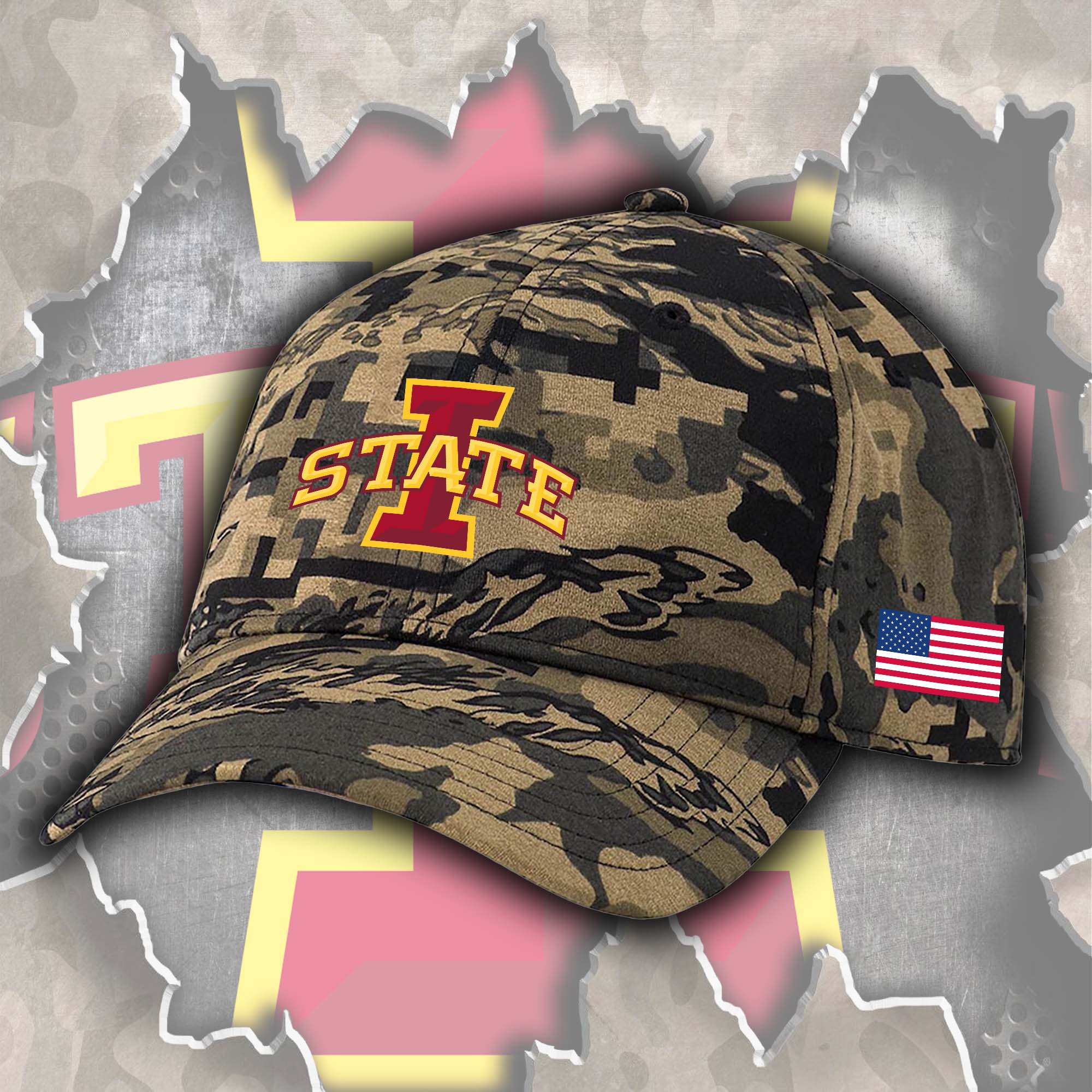Iowa State Cyclones Embroidered and Printed Cap PT72473