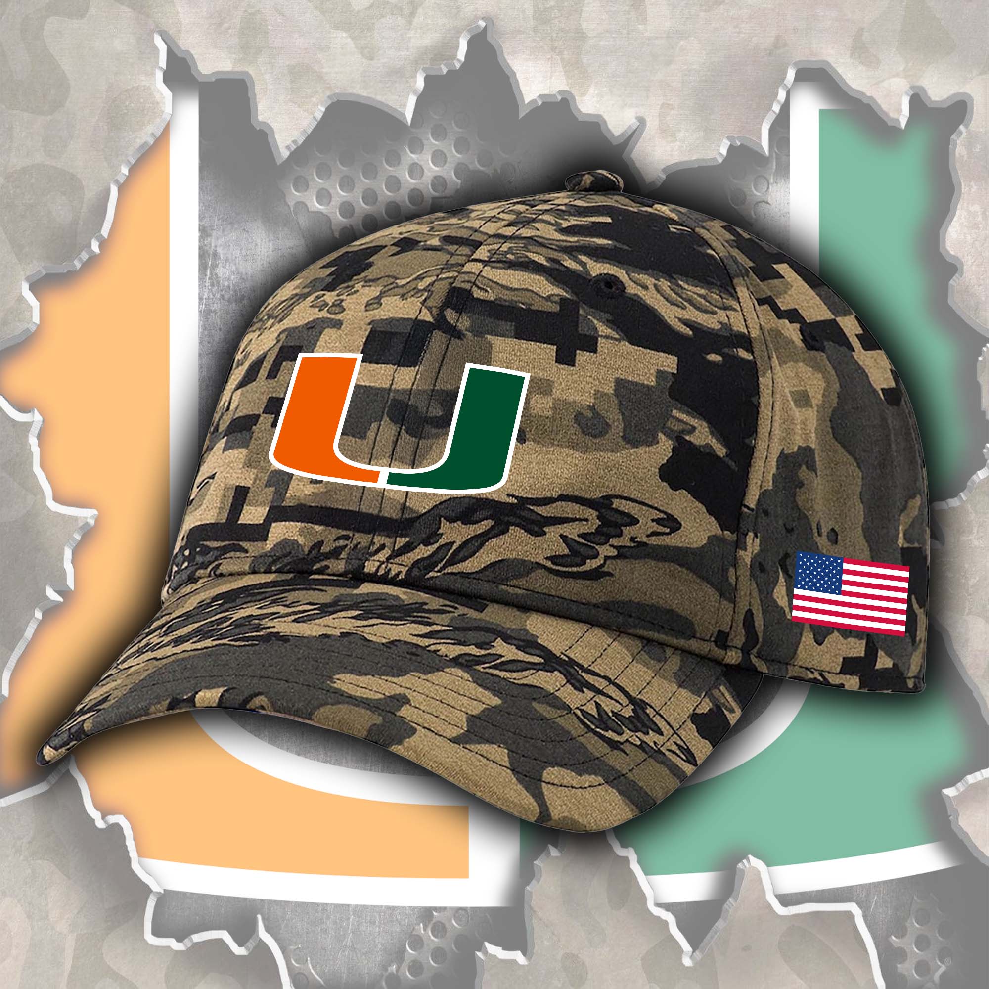 Miami Hurricanes Embroidered and Printed Cap PT72482