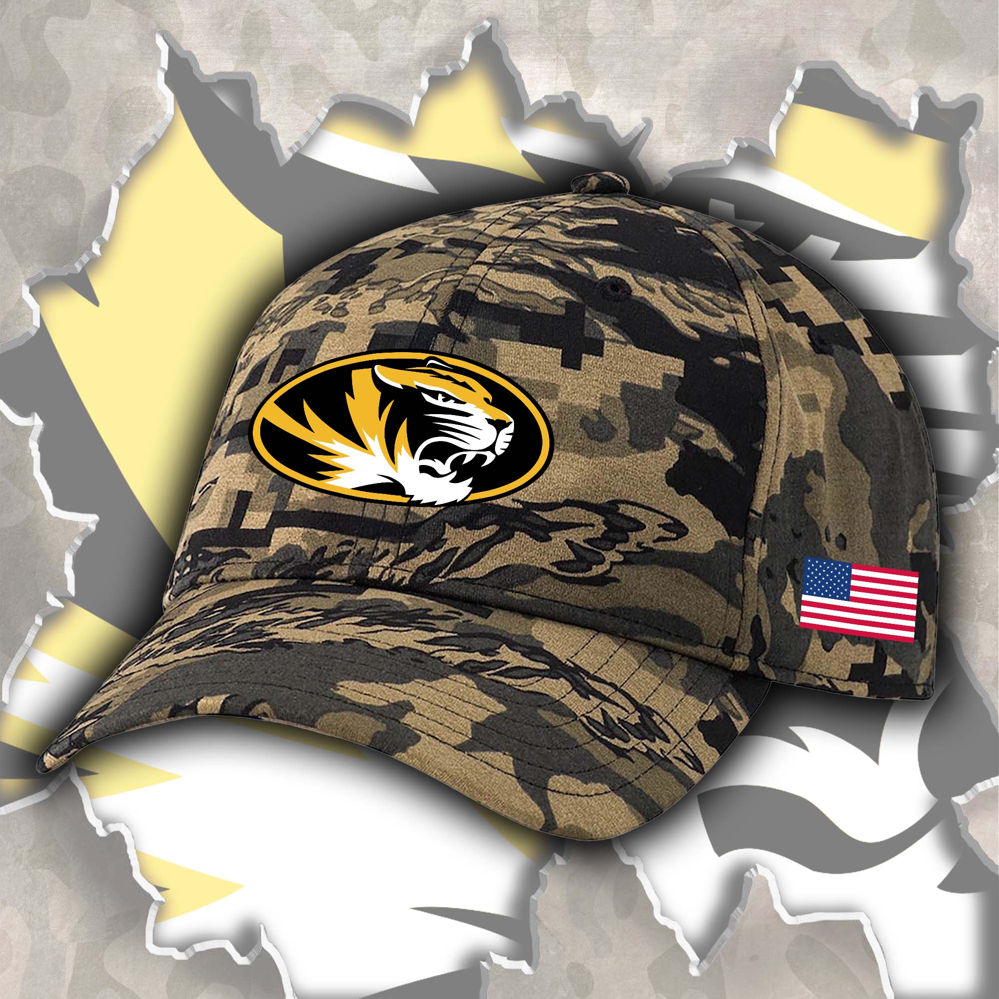 Missouri Tigers Embroidered and Printed Cap PT72487