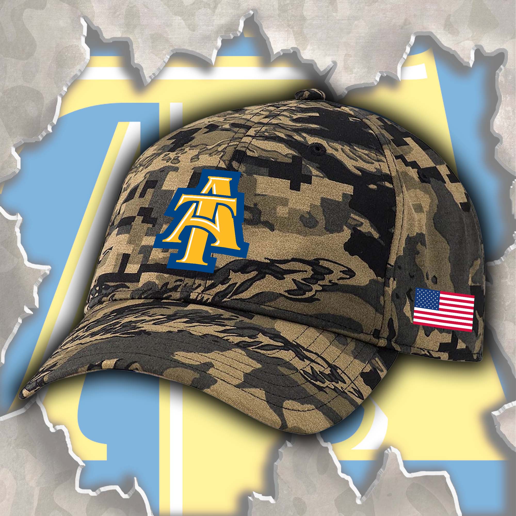 North Carolina A&T Aggies Embroidered and Printed Cap PT72490