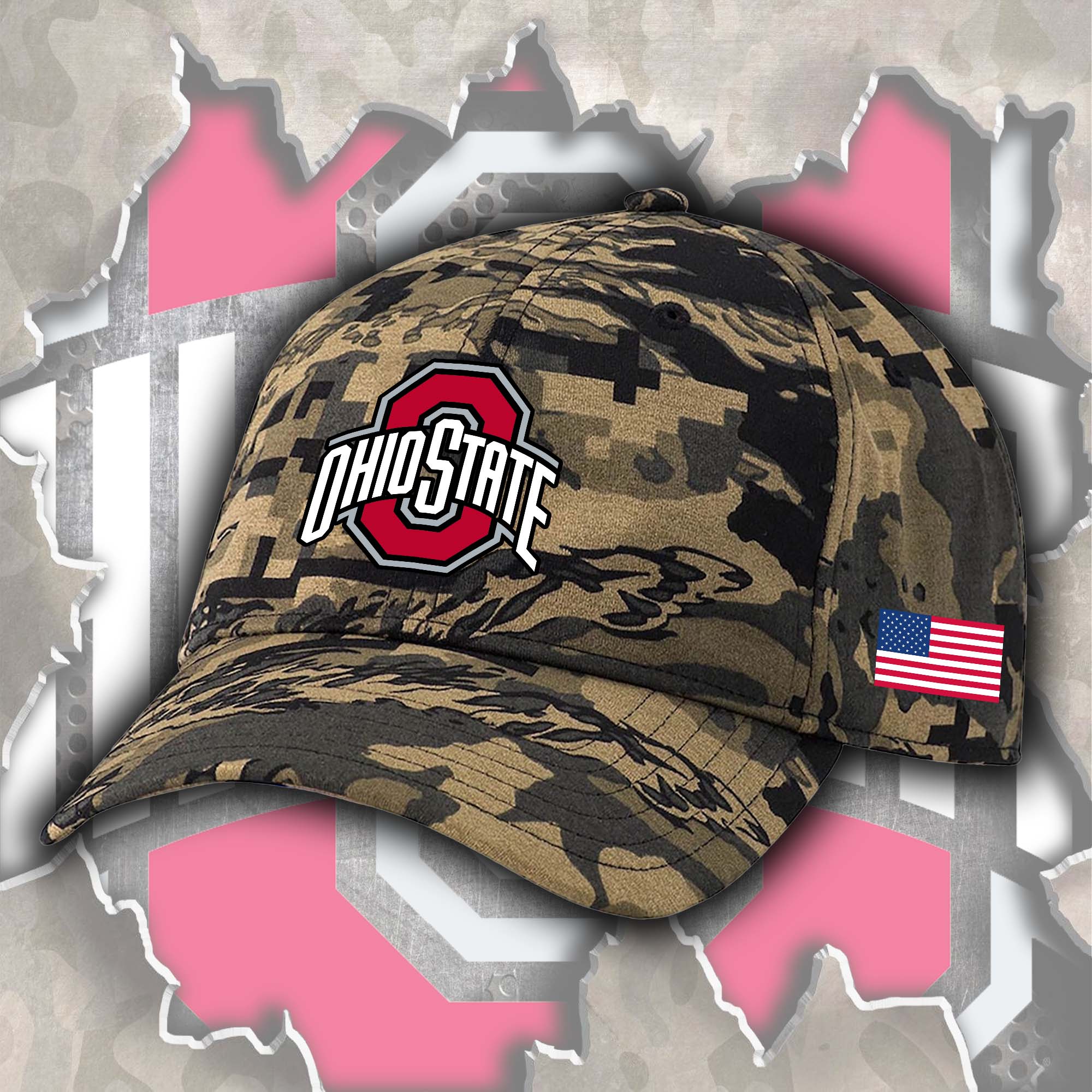 Ohio State Buckeyes Embroidered and Printed Cap PT72494