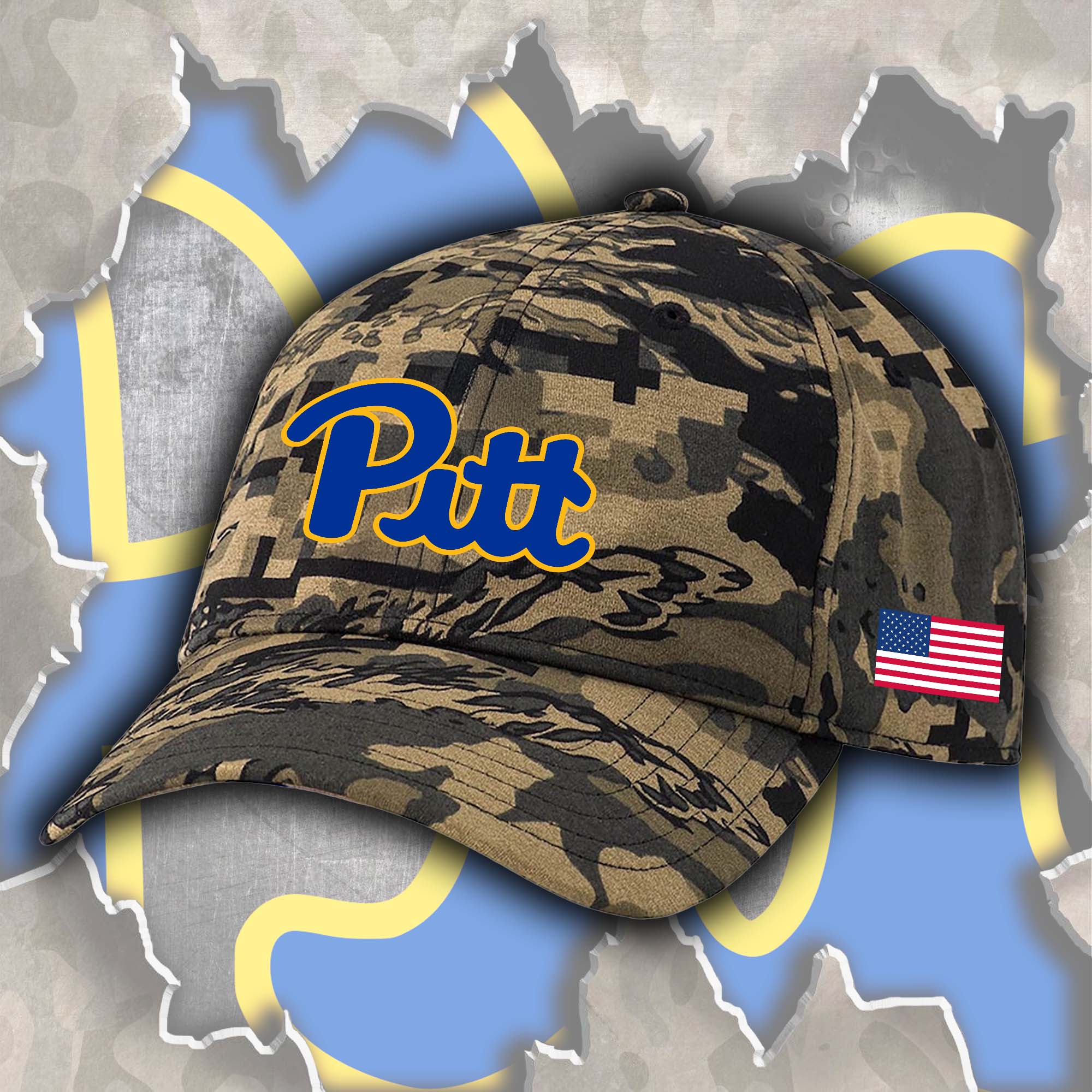 Pittsburgh Panthers Embroidered and Printed Cap PT72500