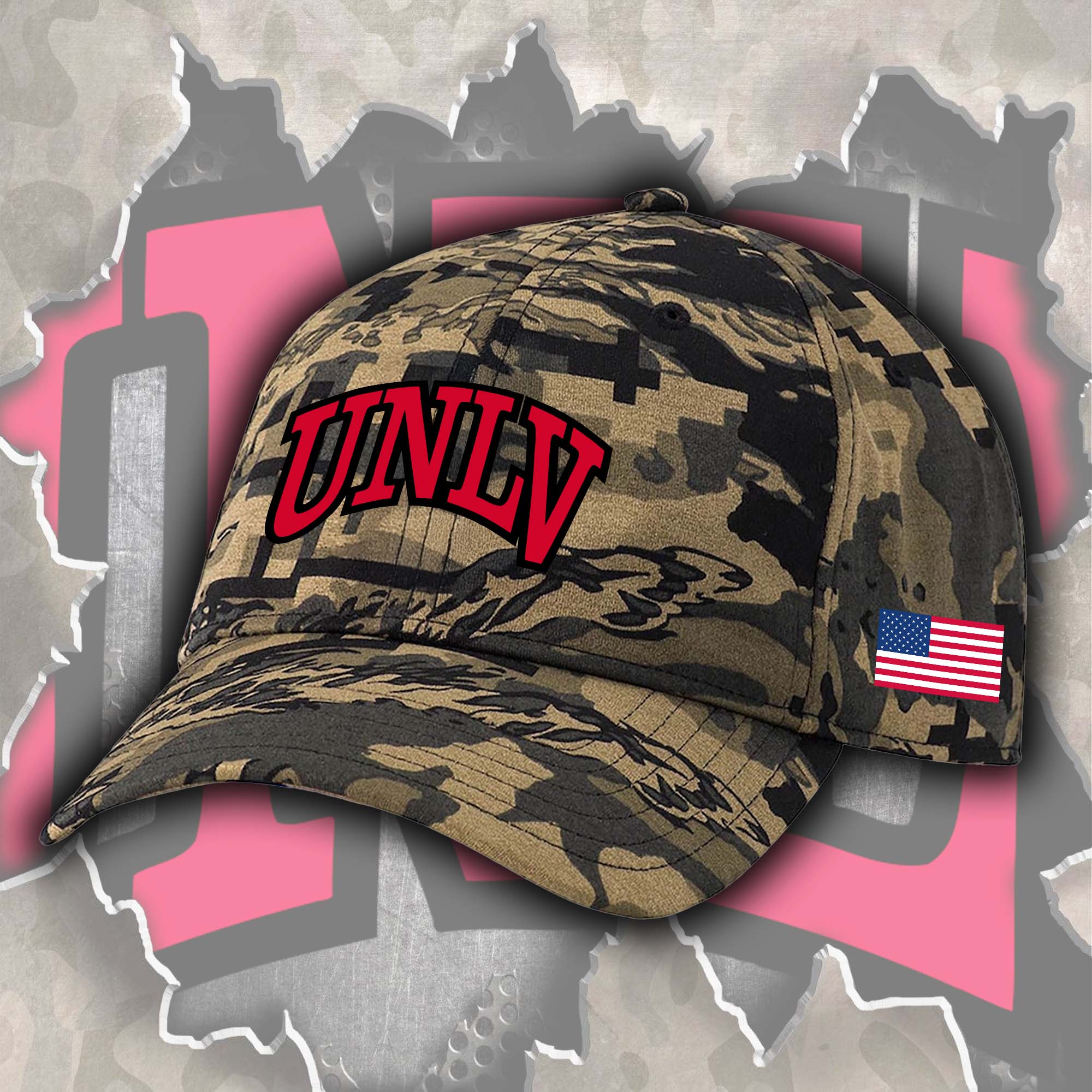 UNLV Rebels Embroidered and Printed Cap PT72512