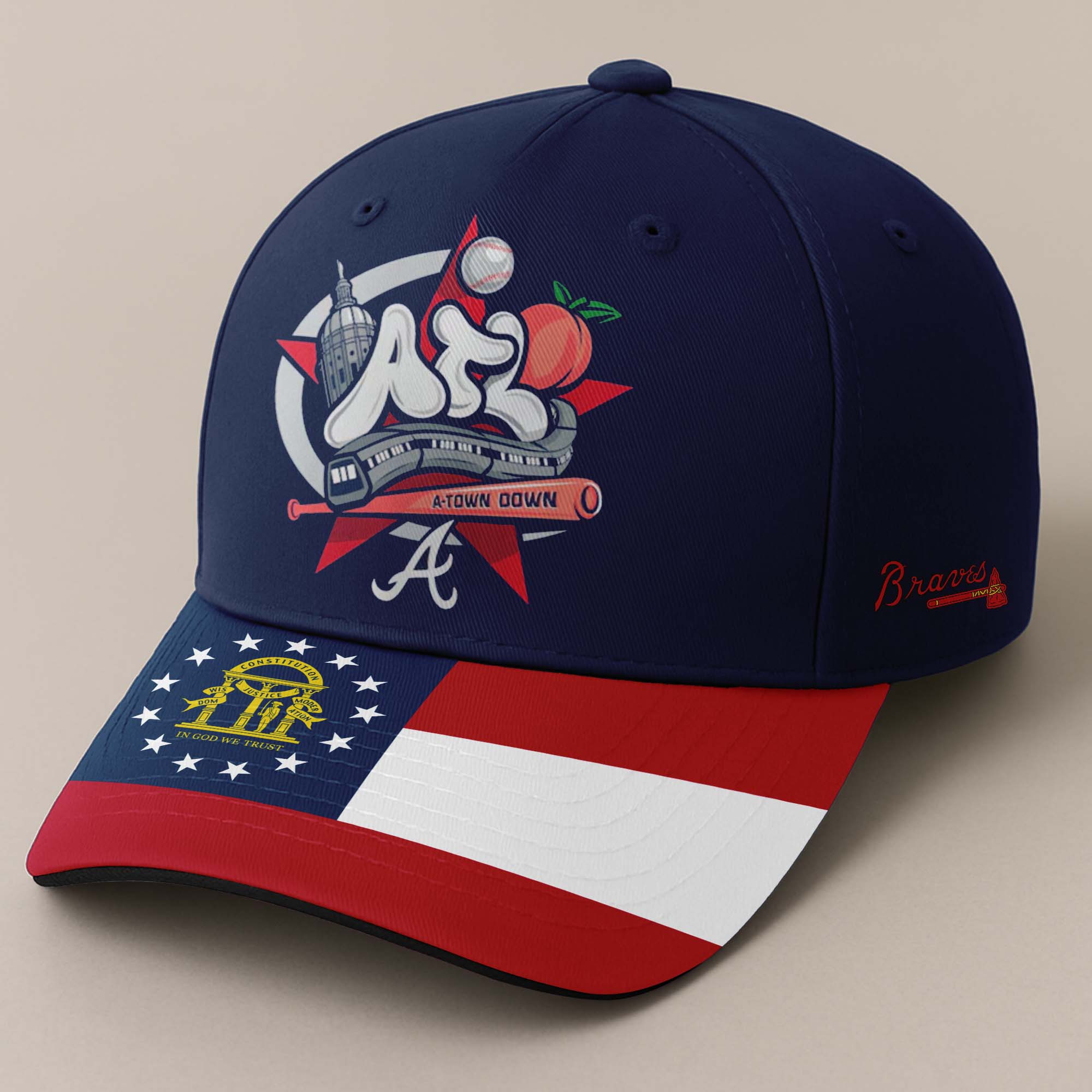 Atlanta Braves Hometown Embroidered and Printed Cap PT72545