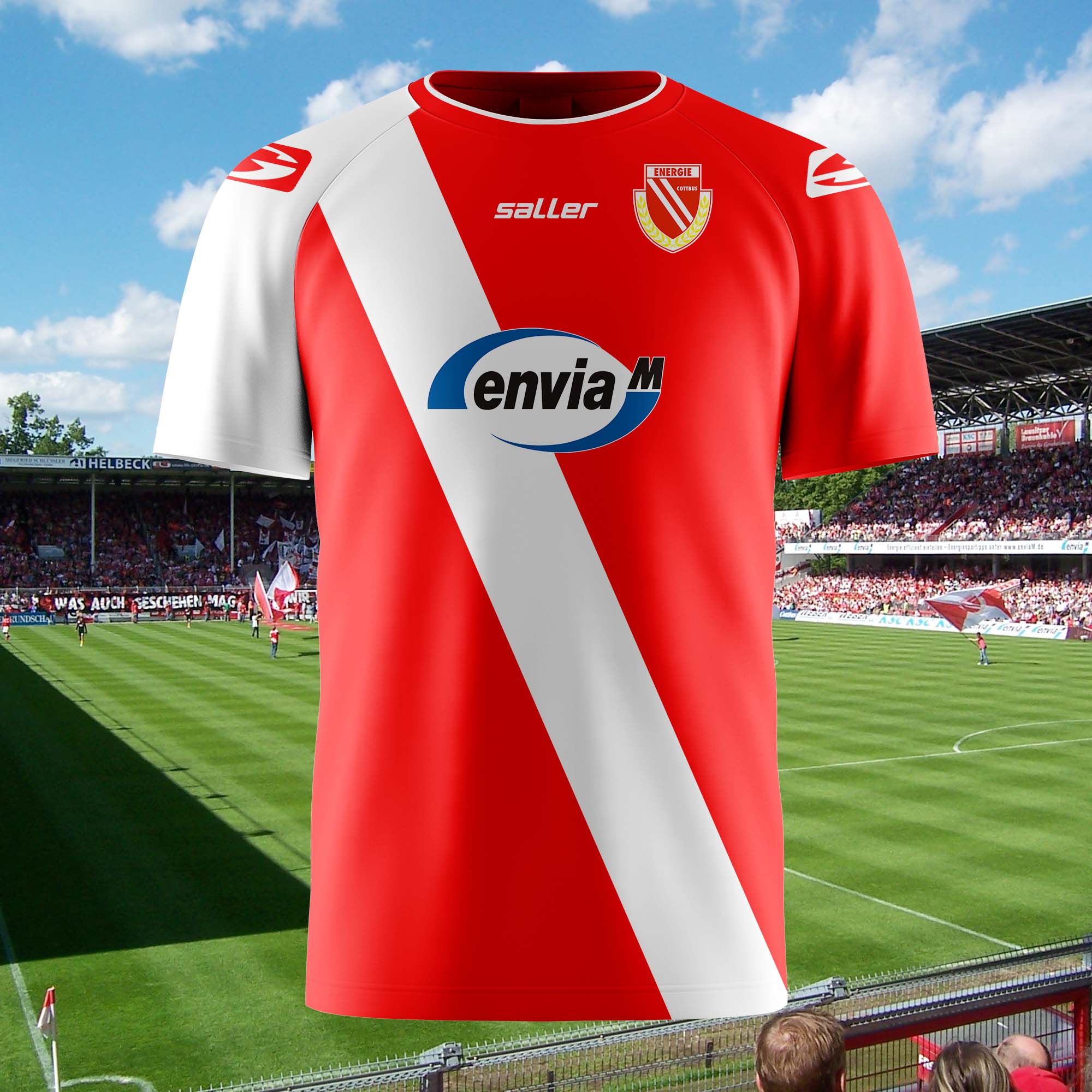 Energie Cottbus 2007-08 Home Kit Retro Shirt PT72534