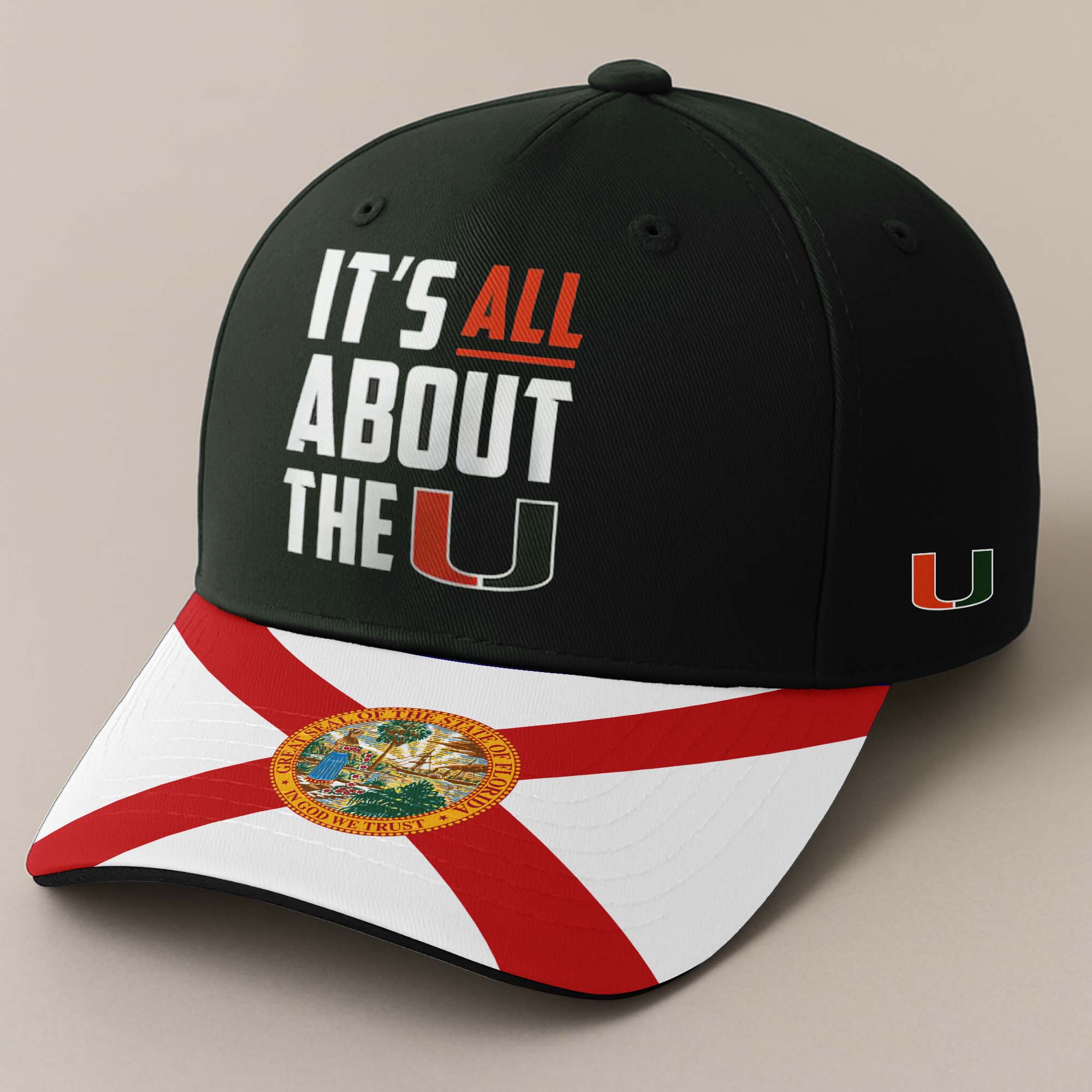 Miami Hurricanes Hometown Embroidered and Printed Cap PT72551