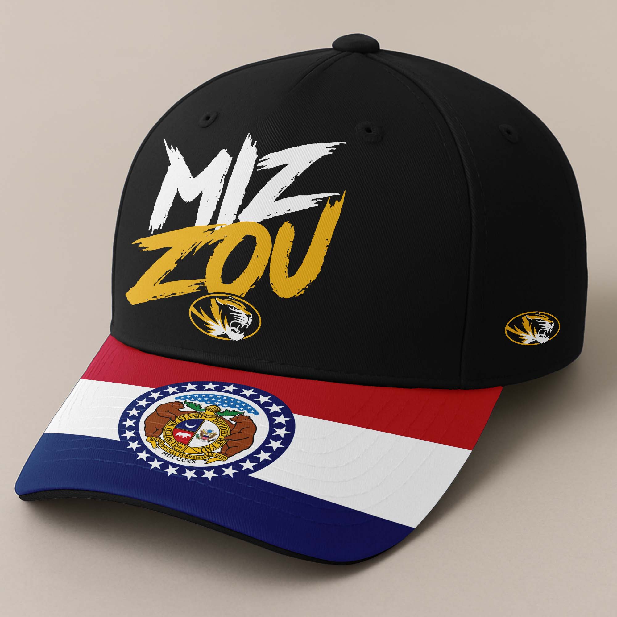 Missouri Tigers Hometown Embroidered and Printed Cap PT72552