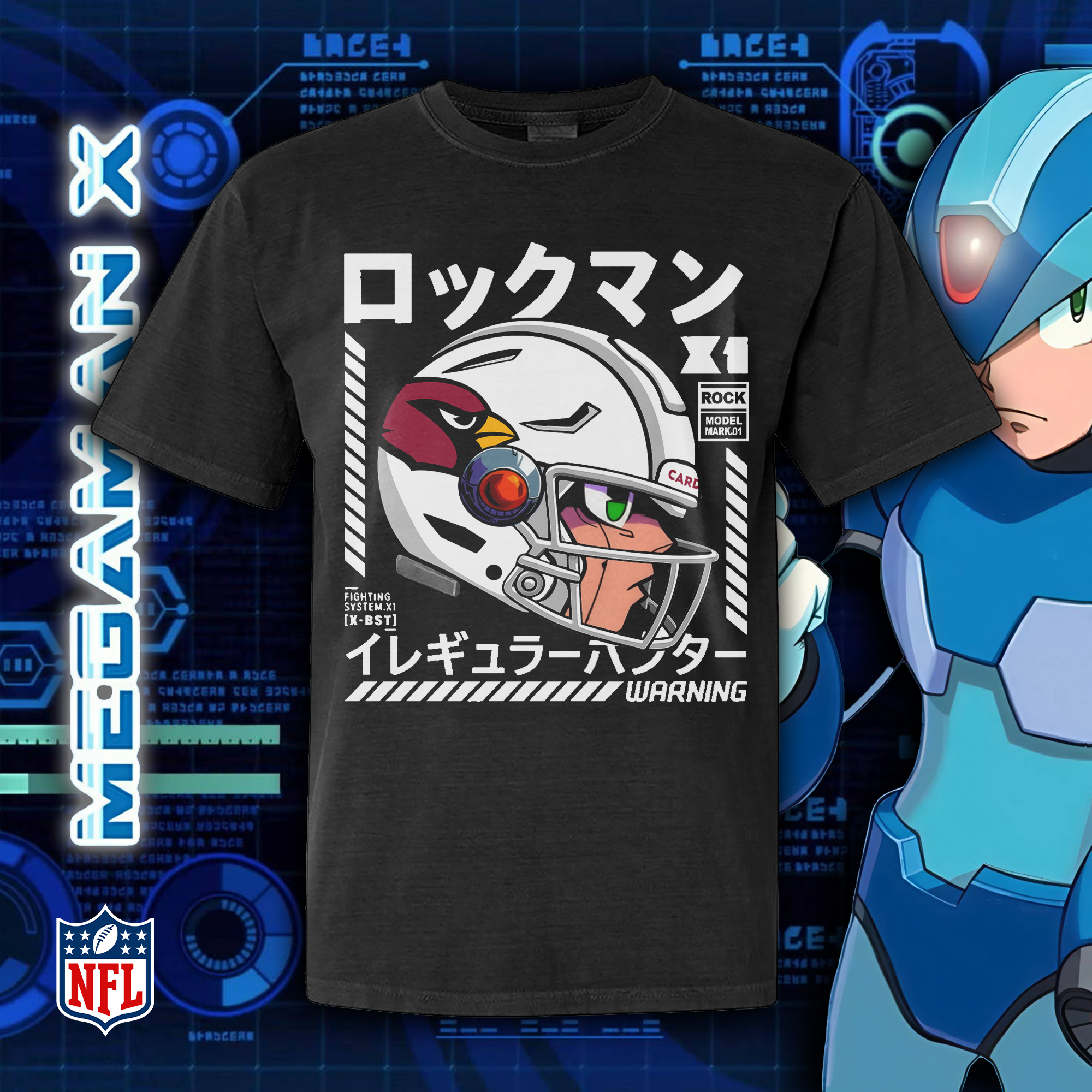 Arizona Cardinals Megaman Helmet T-Shirt PT73463
