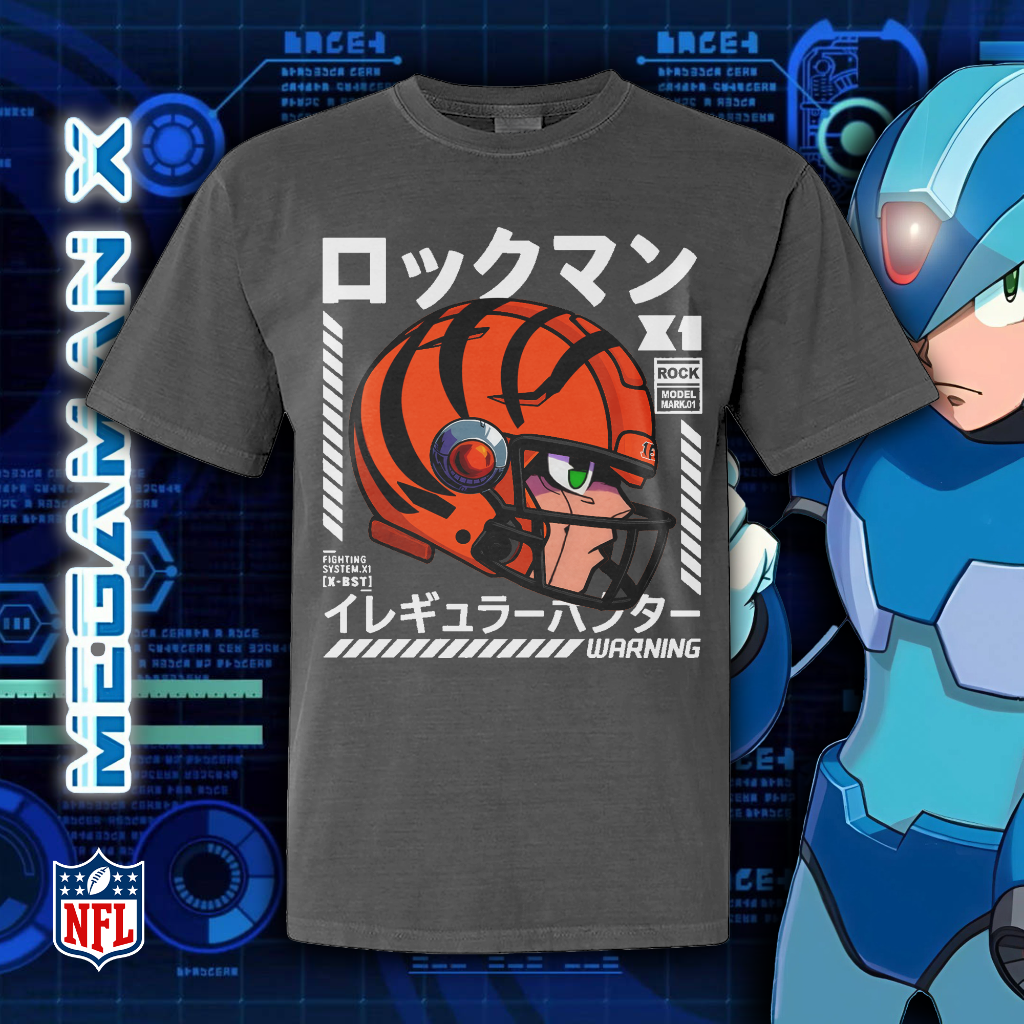Cincinnati Bengals Megaman Helmet T-Shirt PT73469