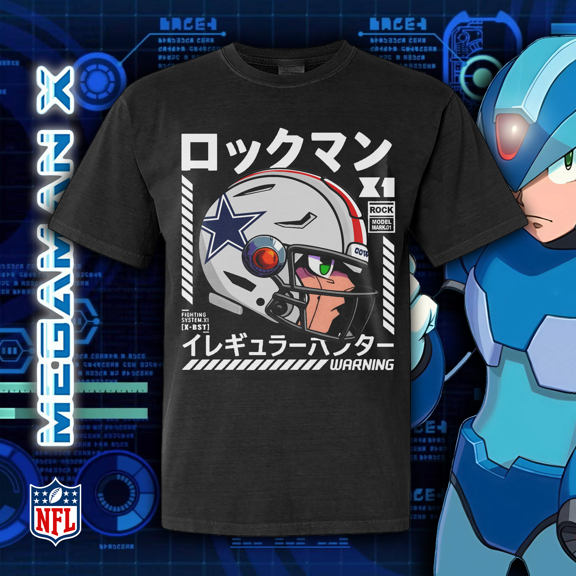 Dallas Cowboys Megaman Helmet T-Shirt PT73471