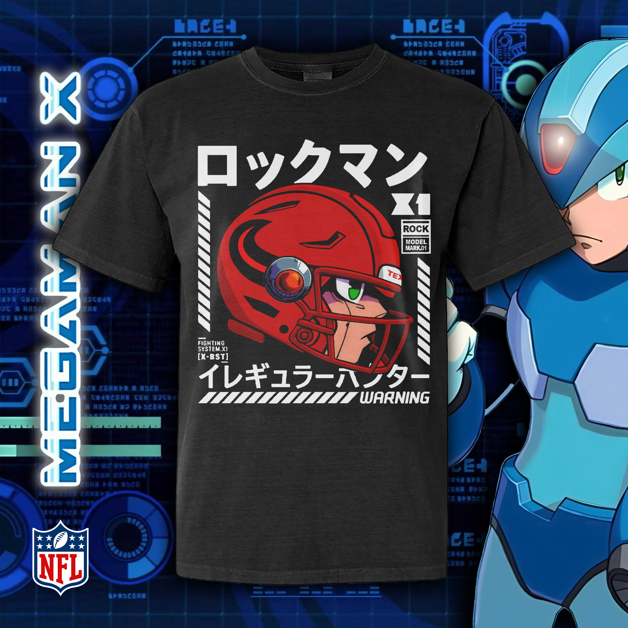 Houston Texans Megaman Helmet T-Shirt PT73475