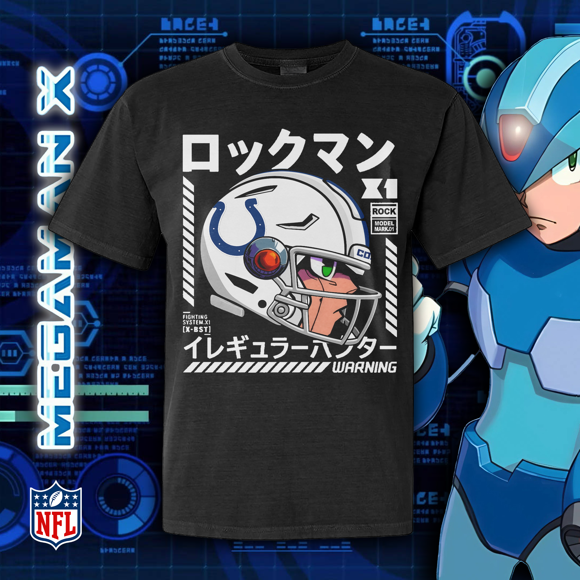 Indianapolis Colts Megaman Helmet T-Shirt PT73476
