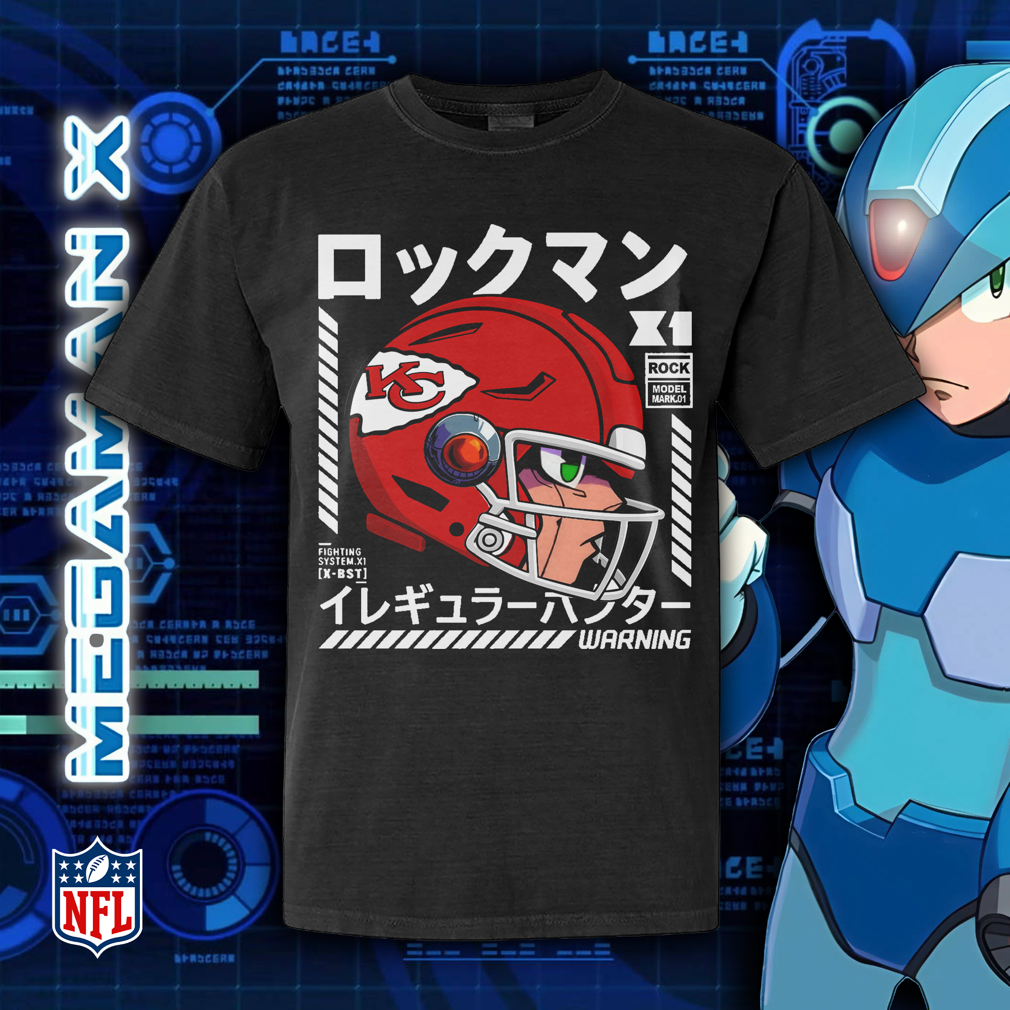 Kansas City Chiefs Megaman Helmet T-Shirt PT73478