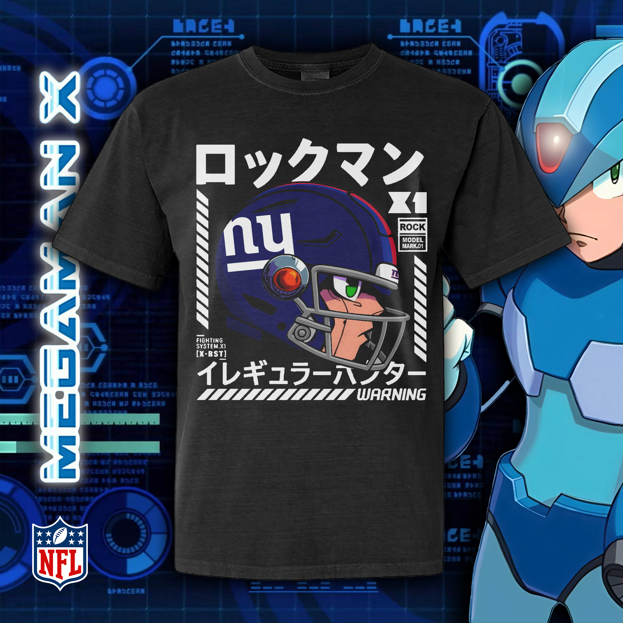 New York Giant Megaman Helmet T-Shirt PT73486
