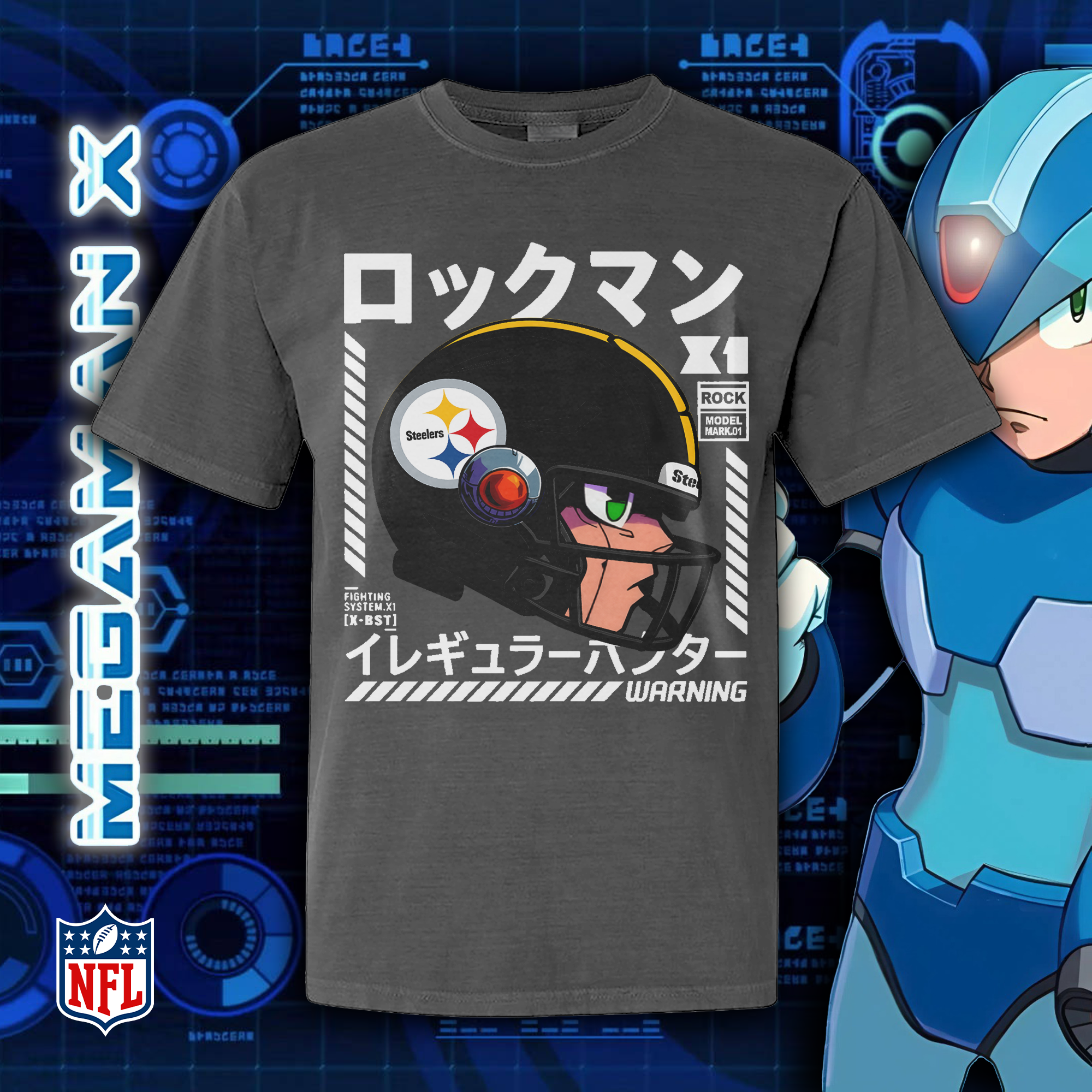 Pittsburgh Steelers Megaman Helmet T-Shirt PT73489