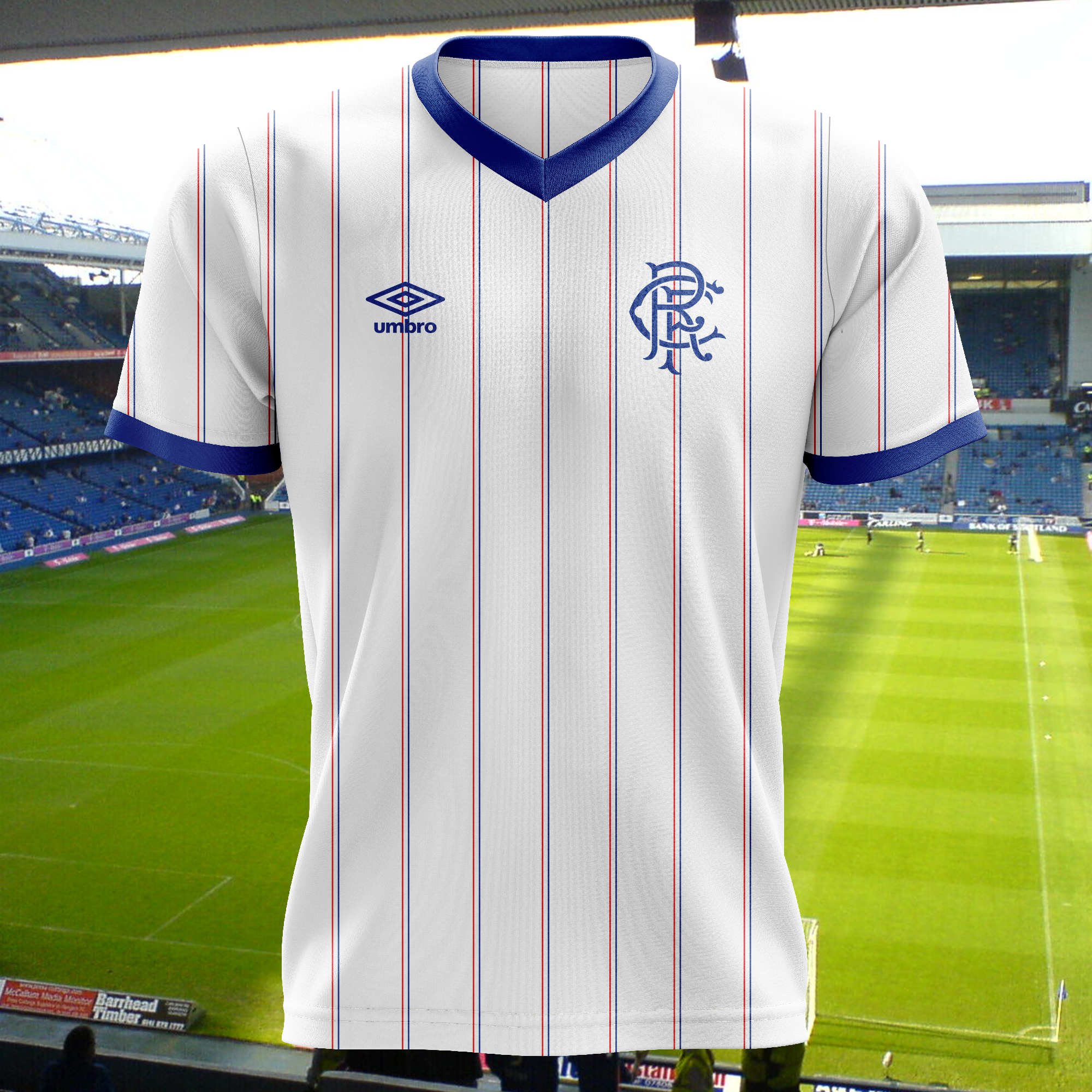Rangers FC 1982-83 Away Kit Retro Shirt PT73636