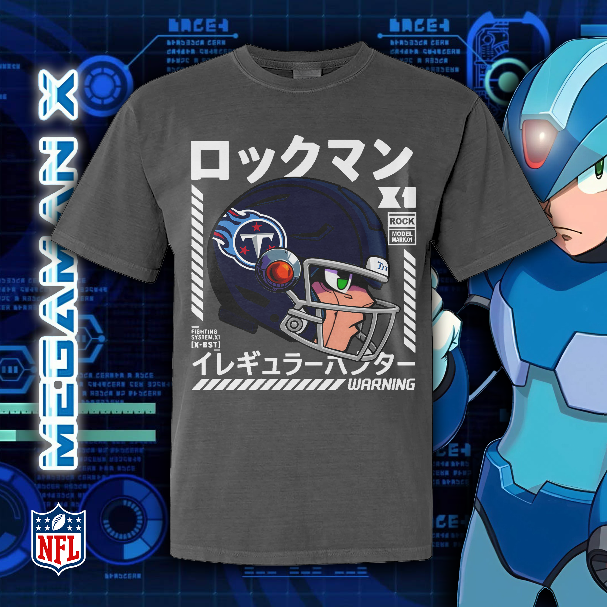 Tennessee Titans Megaman Helmet T-Shirt PT73493