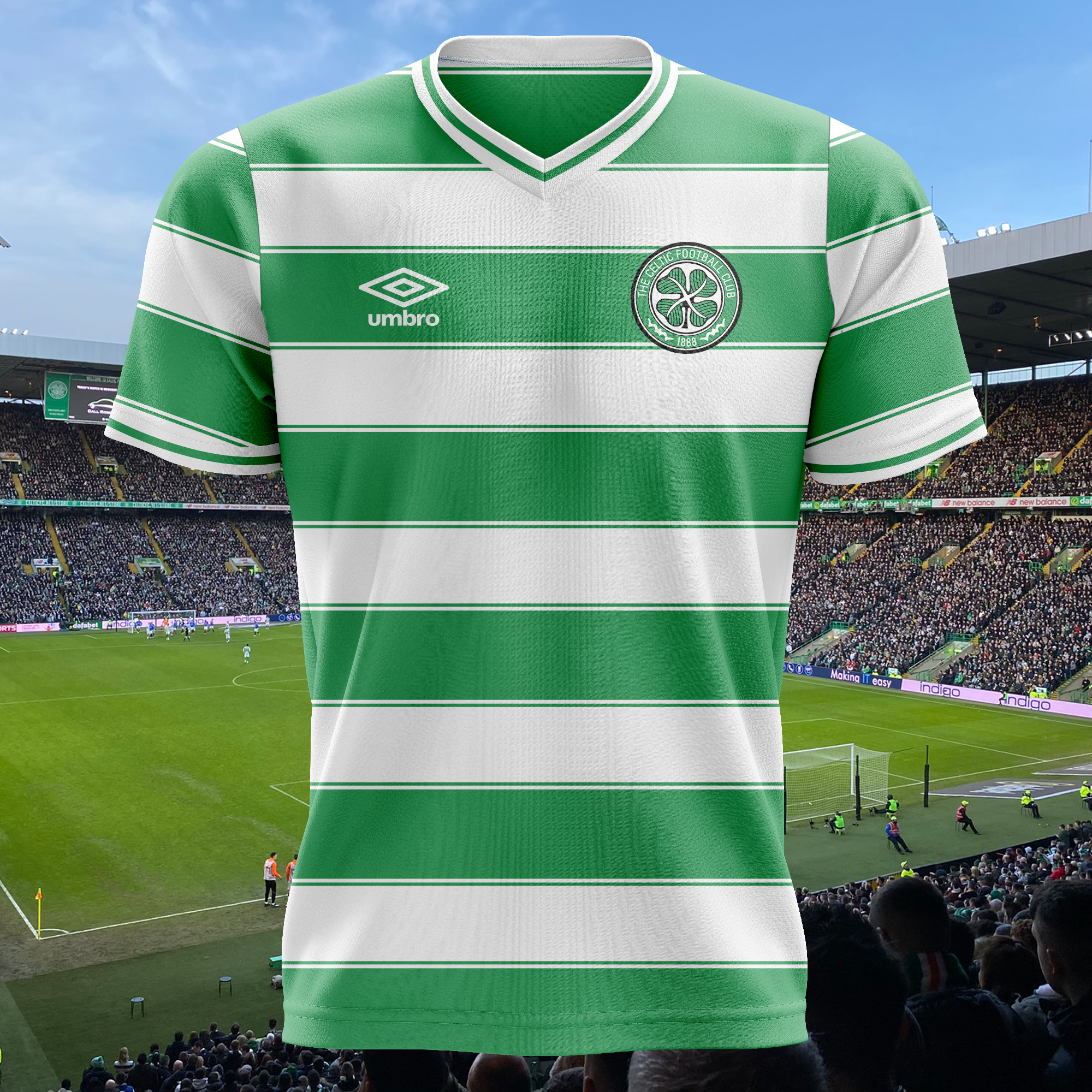 Celtic FC 1983-84 Home Kit Retro Shirt PT73683