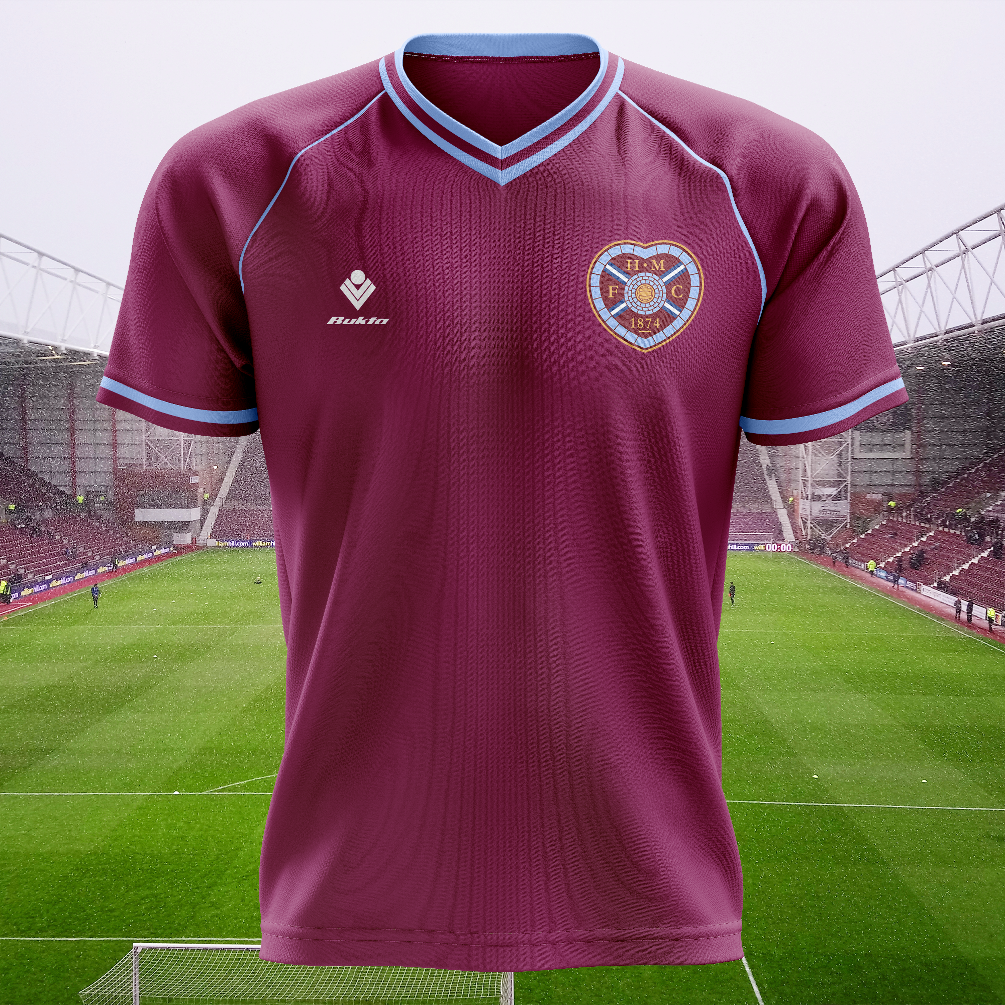 Hearts 1987-88 Home Kit Retro Shirt PT73718