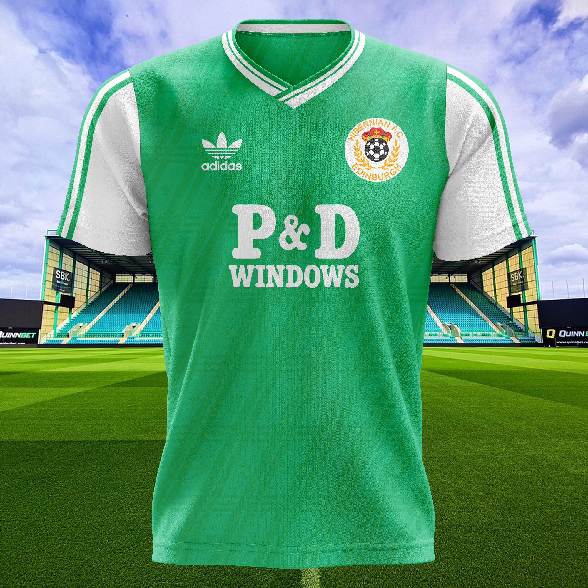 Hibernian 1987-88 Home Kit Retro Shirt PT73720