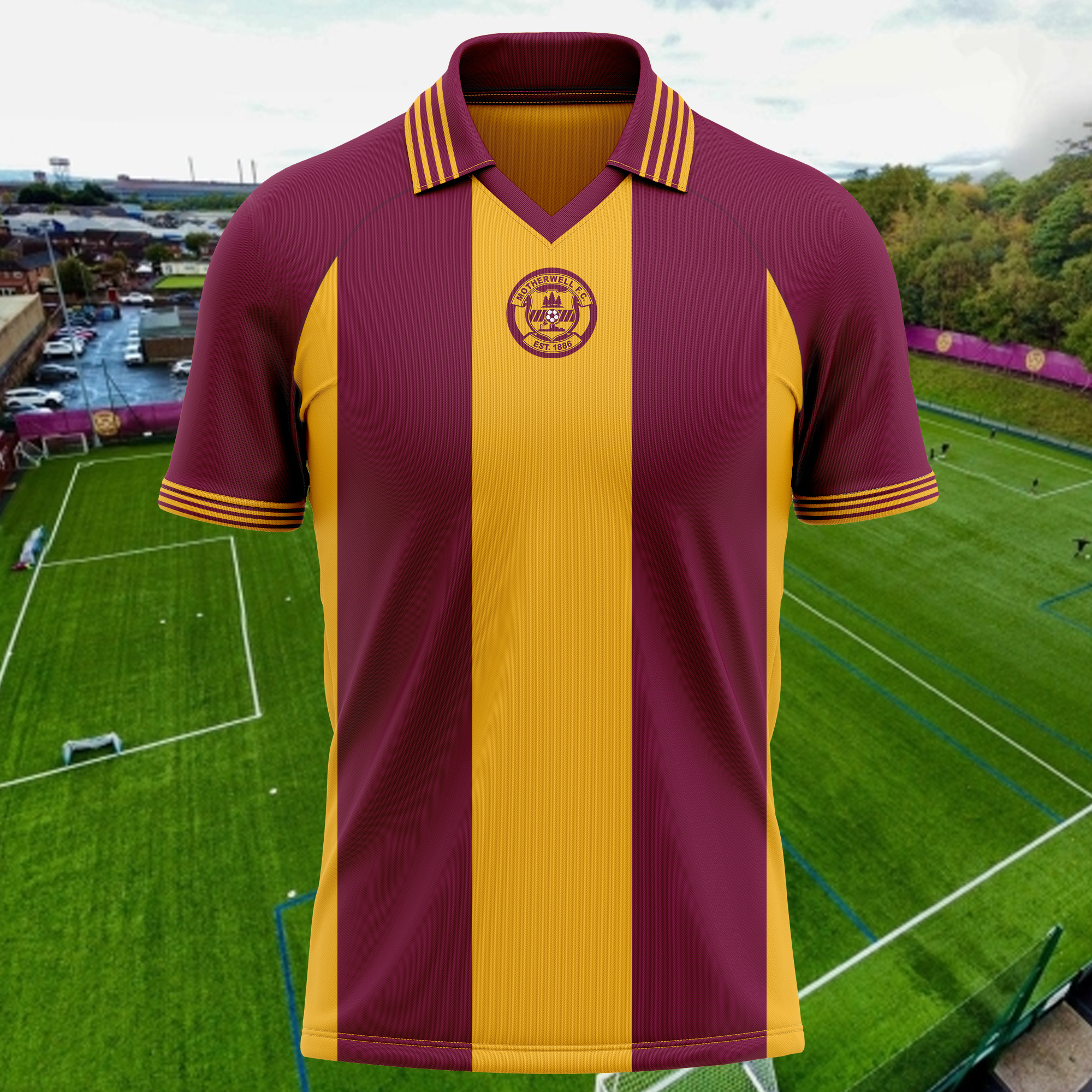Motherwell 1983-84 Home Kit Retro Shirt PT73692