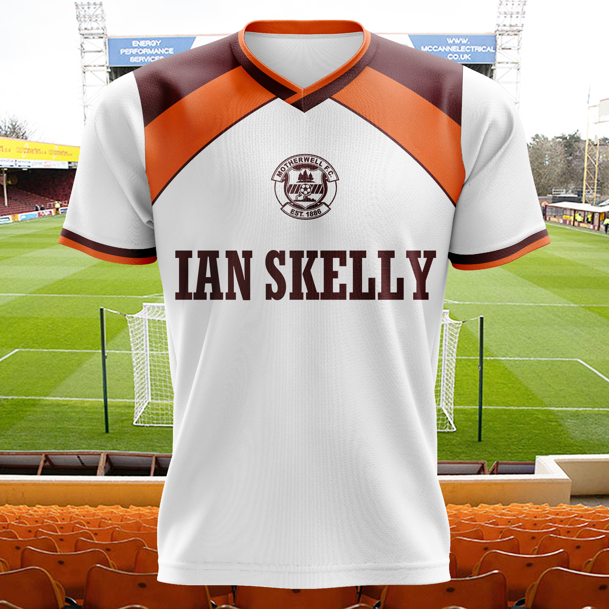 Motherwell 1987-88 Away Kit Retro Shirt PT73721