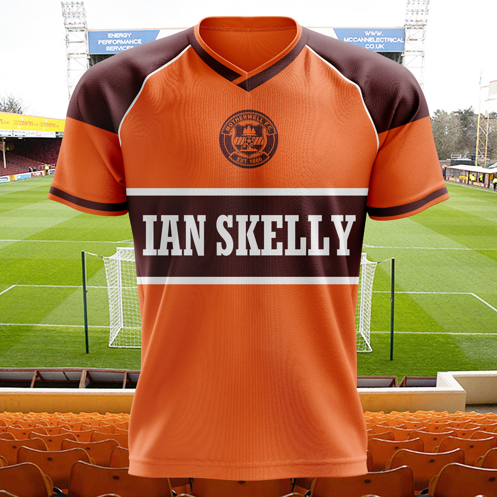 Motherwell 1987-88 Home Kit Retro Shirt PT73722