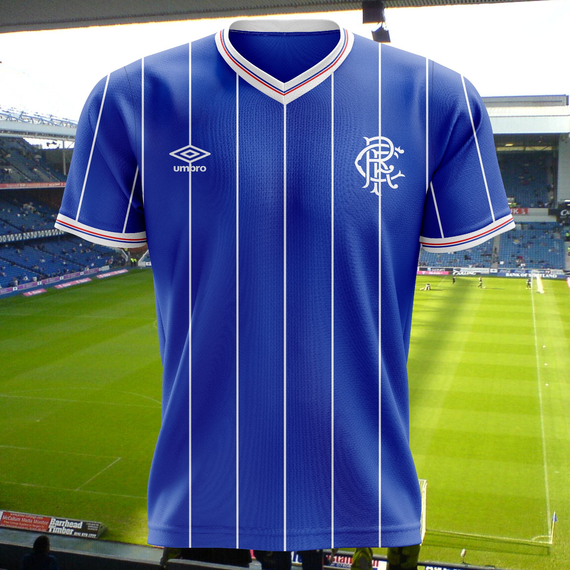 Rangers FC 1983-84 Home Kit Retro Shirt PT73694