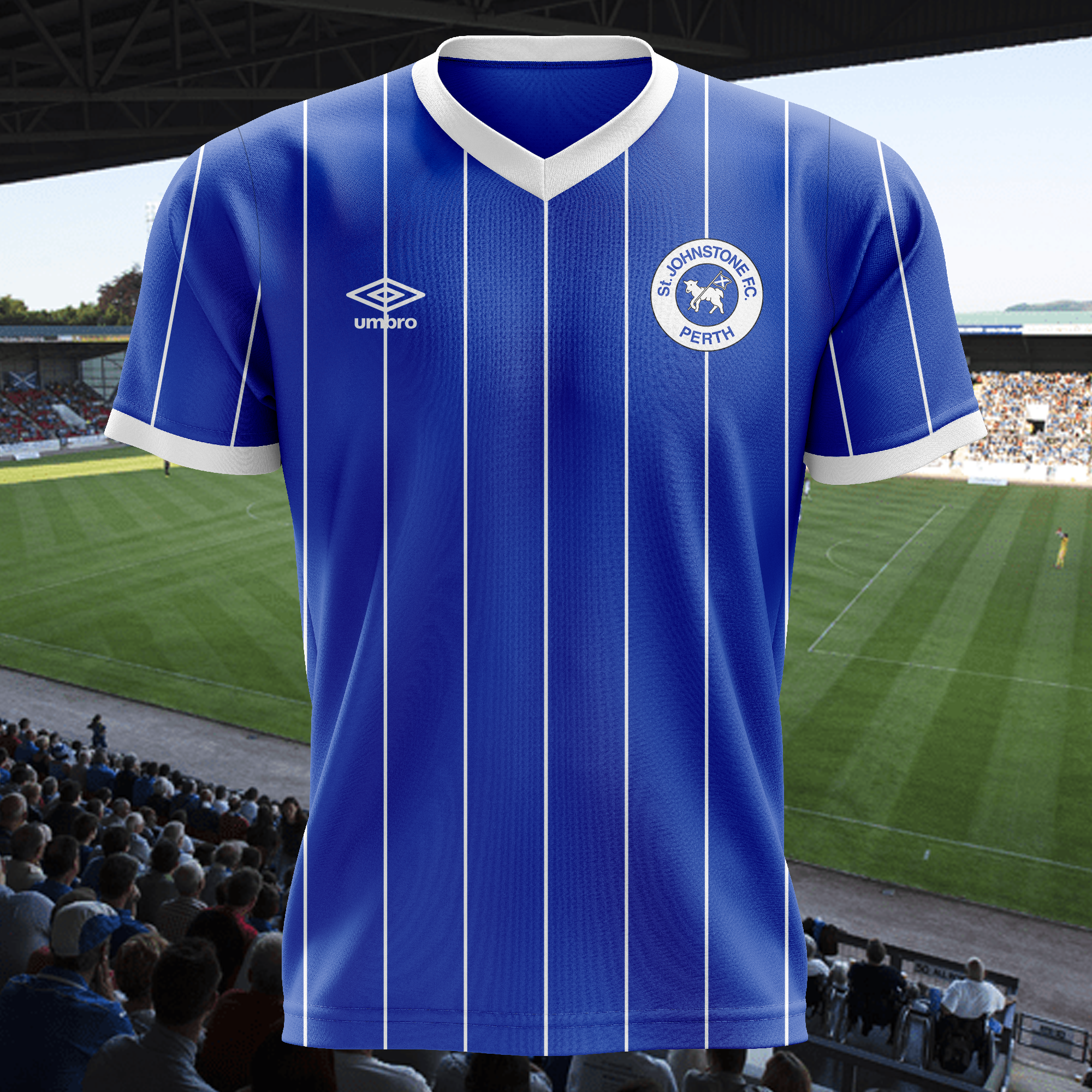 St Johnstone 1983-84 Home Kit Retro Shirt PT73695