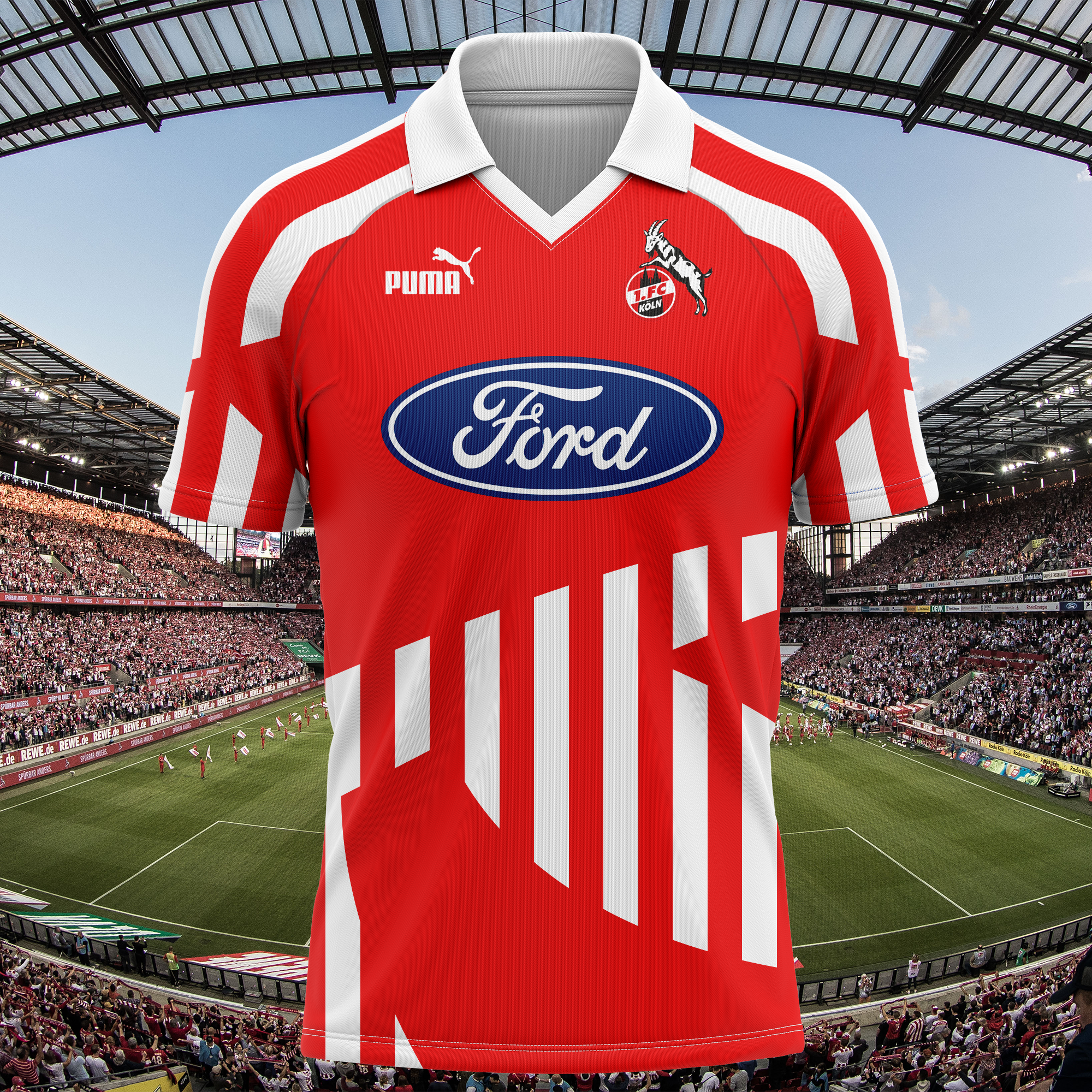 1. FC KÃ¶ln 1994-95 Away Kit Retro Shirt PT73803