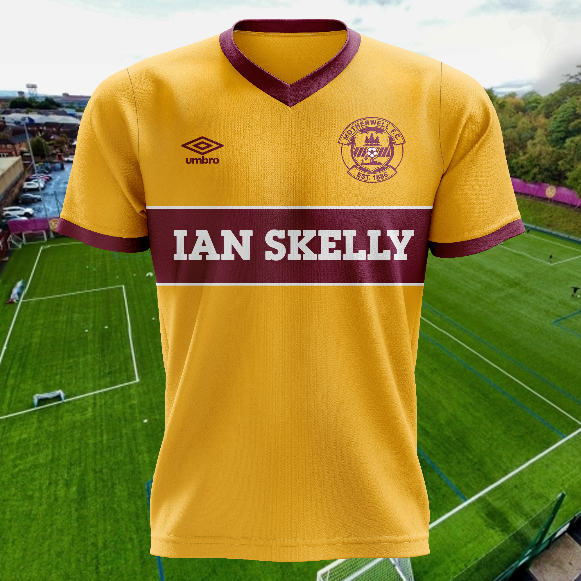 Motherwell 1986-87 Home Kit Retro Shirt PT73796