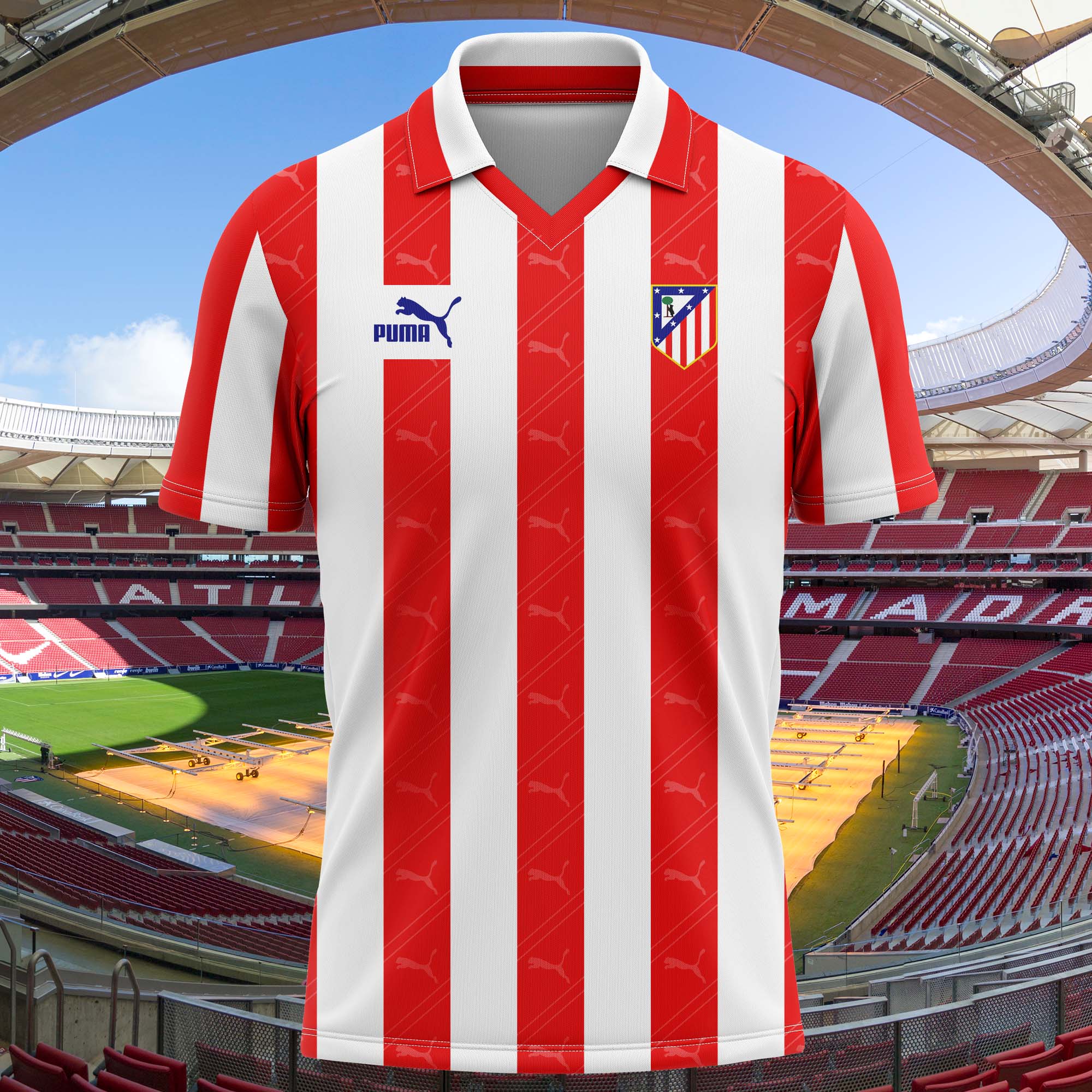 AtlÃ©tico Madrid 1992-93 Home Kit Retro Shirt PT73813