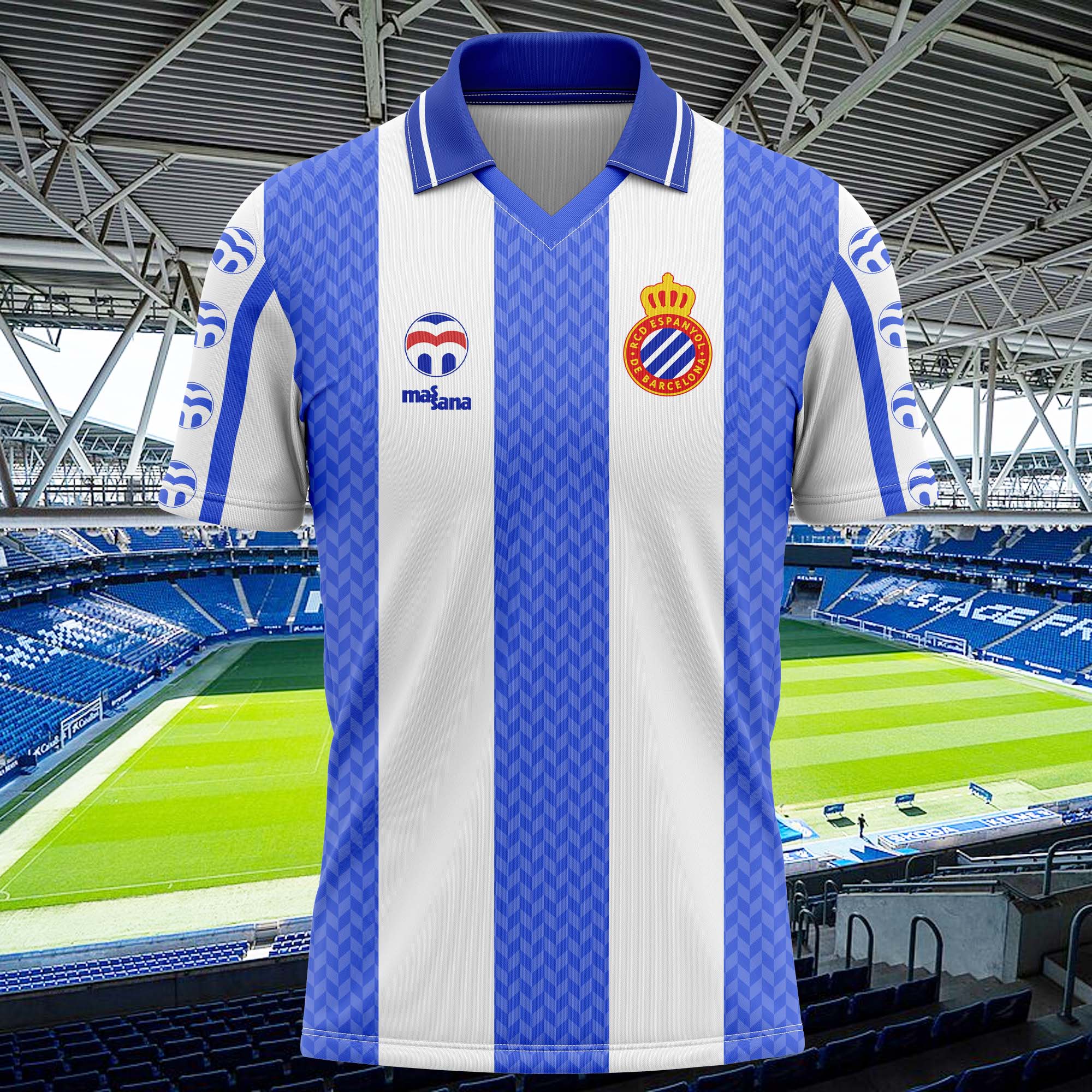 RCD Espanyol 1992-93 Home Kit Retro Shirt PT73822