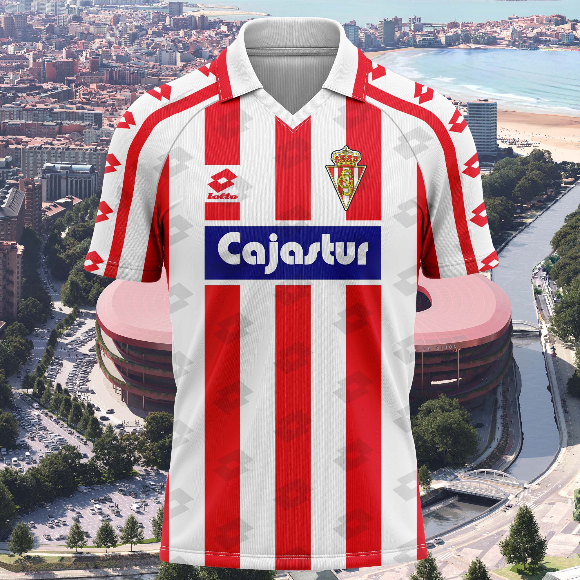 Sporting GijÃ³n 1992-93 Home Kit Retro Shirt PT73829