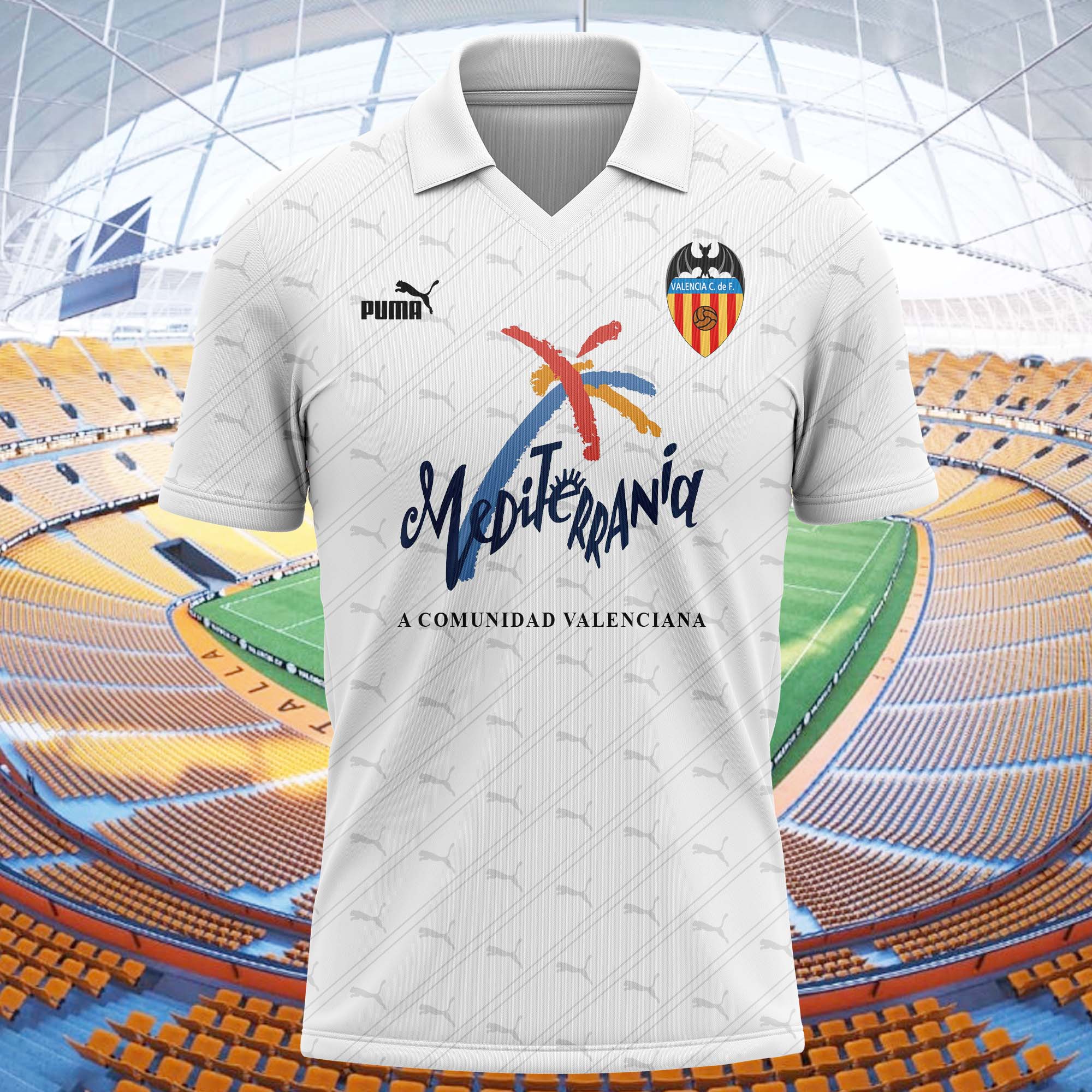 Valencia CF 1992-93 Home Kit Retro Shirt PT73830