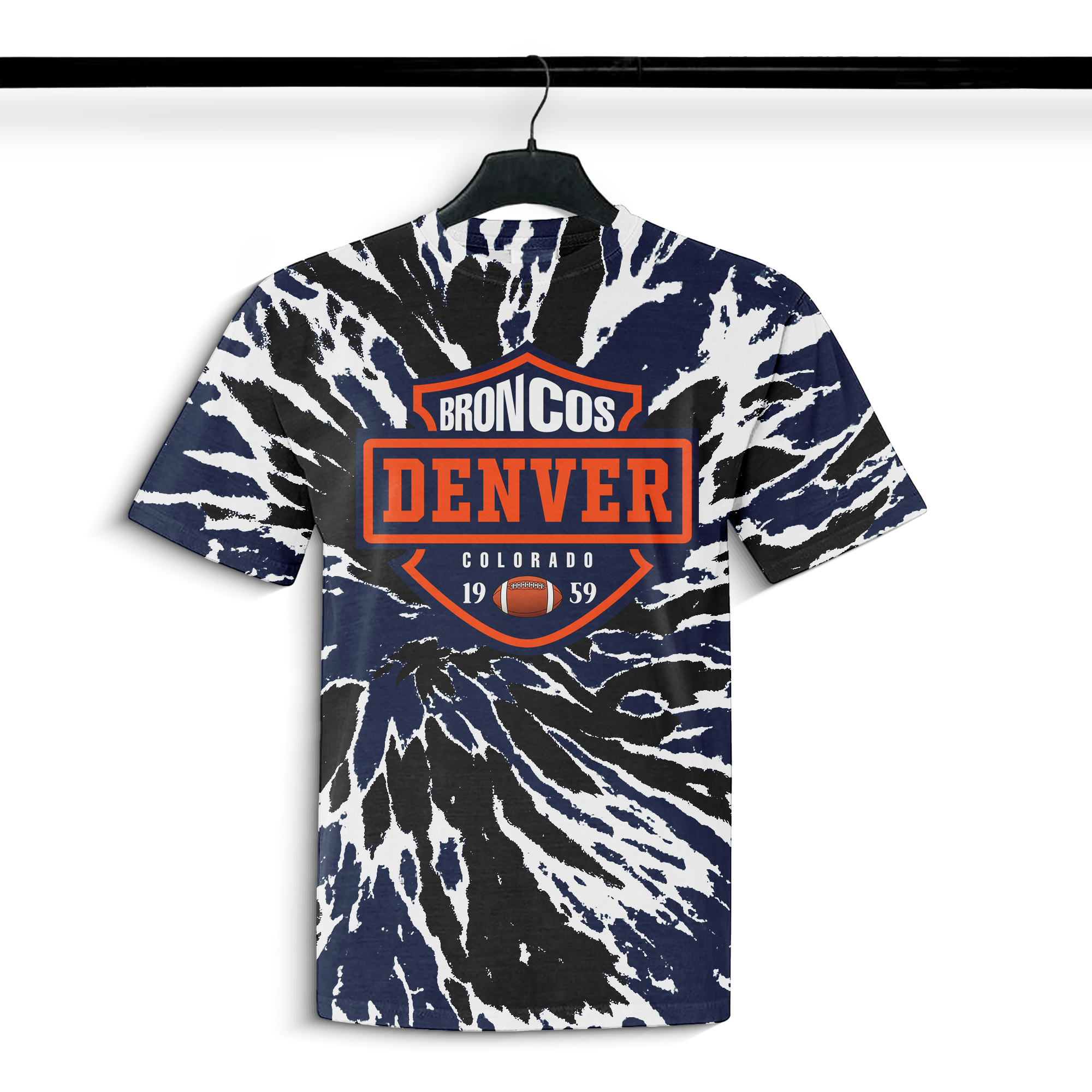 Denver Broncos Vintage Tie Dye NFL T-shirt PT73859