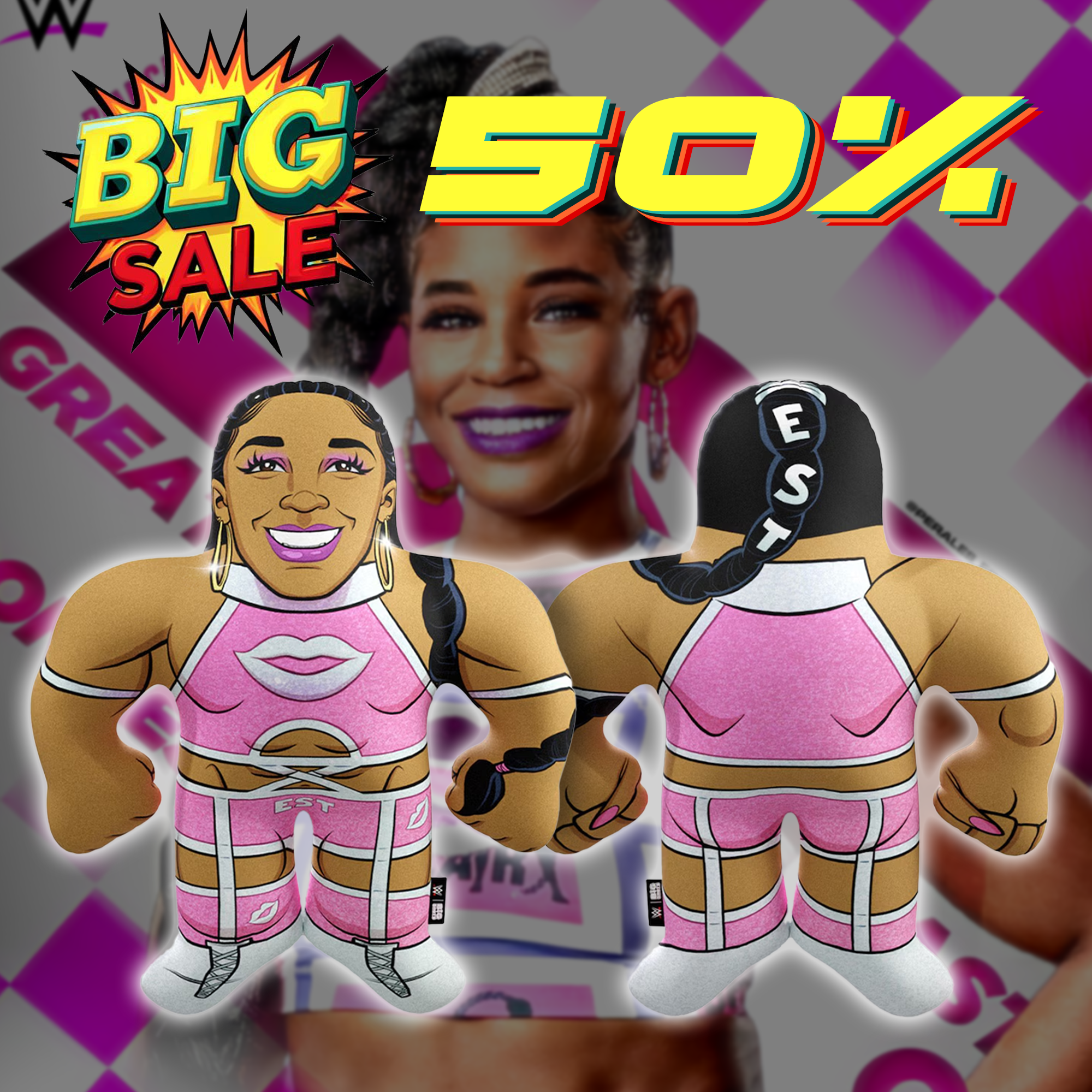Bianca Belair Big Shots Pillow PT73922