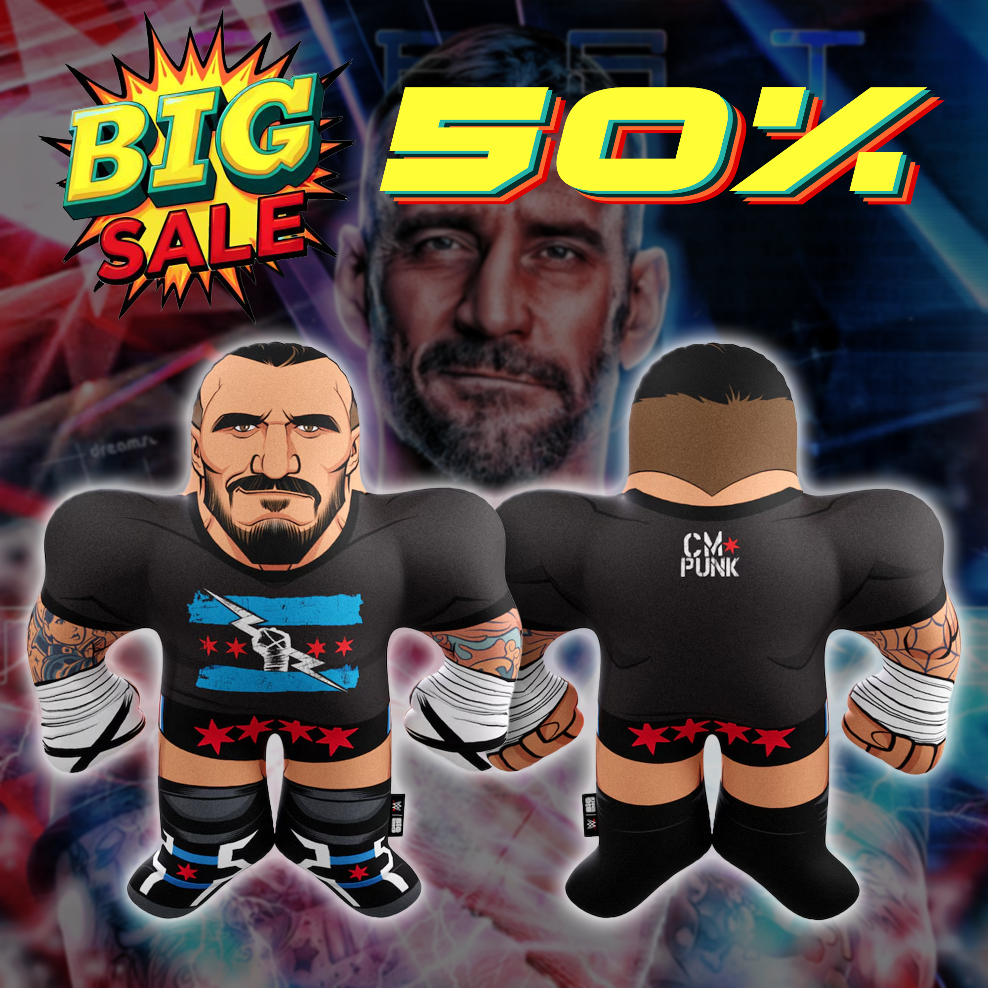CM Punk Big Shots Pillow PT73923